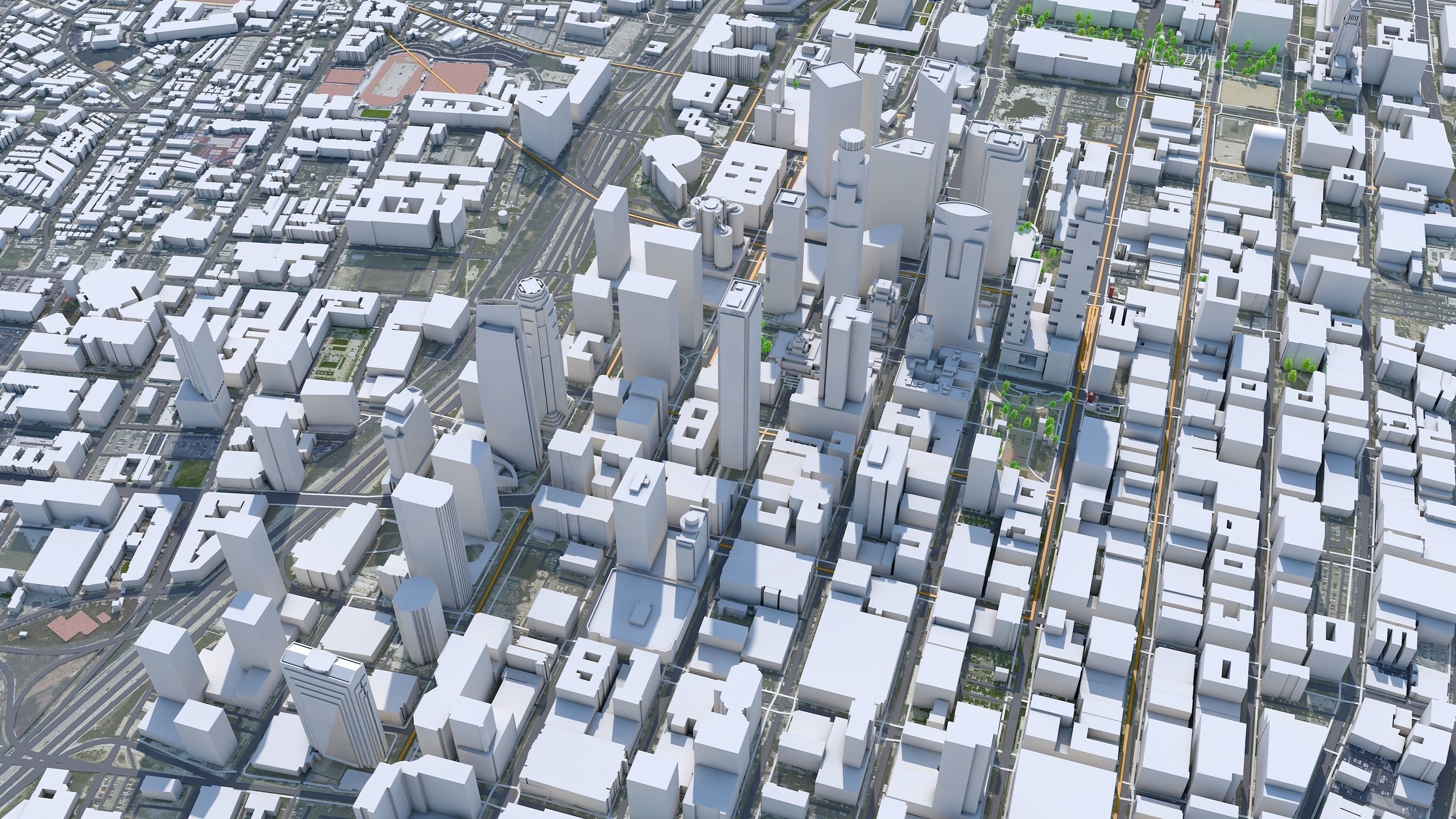 Los Angeles in California USA 95km Low-poly 3D model_1
