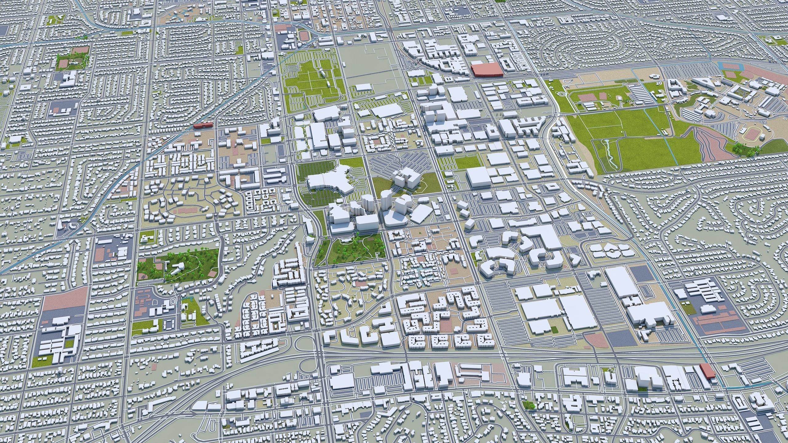 Los Angeles in California USA 95km Low-poly 3D model_14