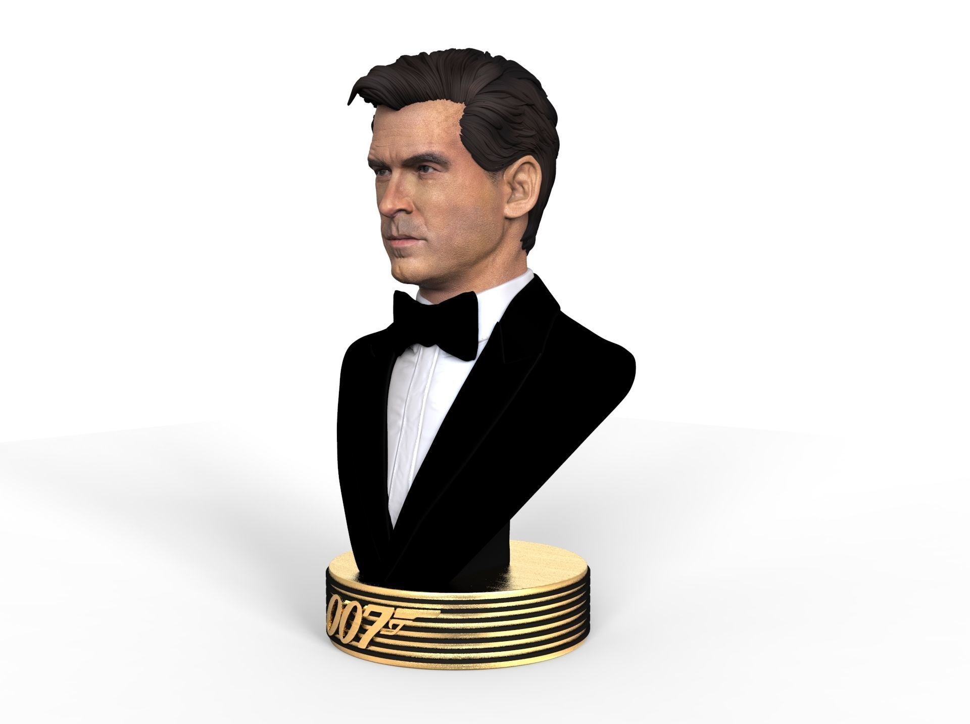 james bond bust statue 3D print model_2