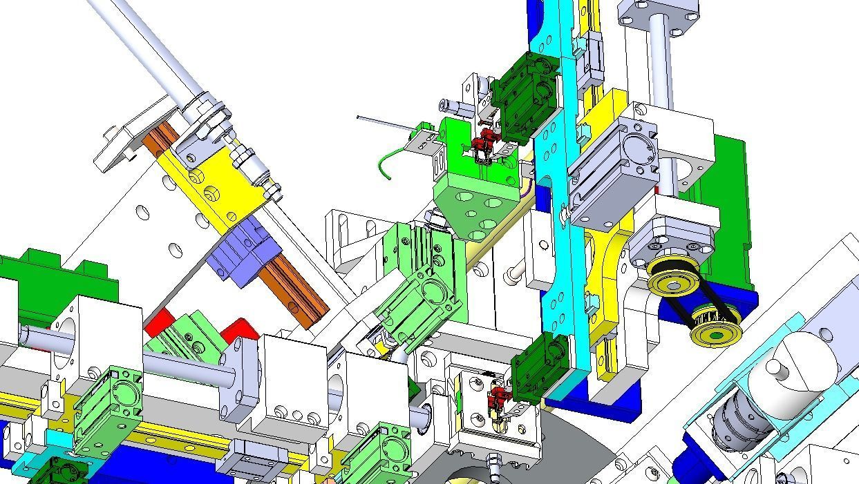 USB assembly line equipment 3D model_17