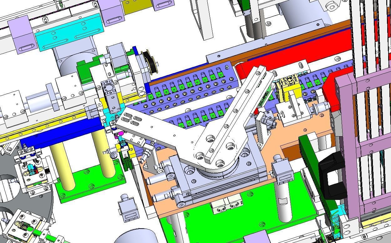 USB assembly line equipment 3D model_7