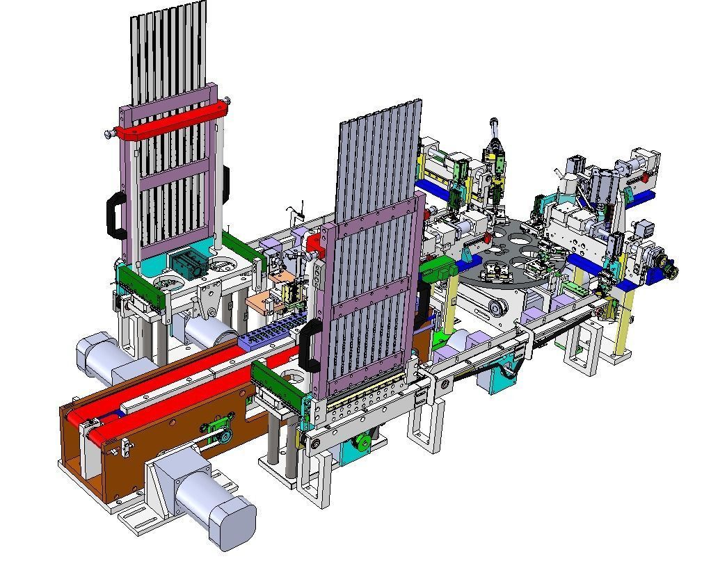 USB assembly line equipment 3D model_5