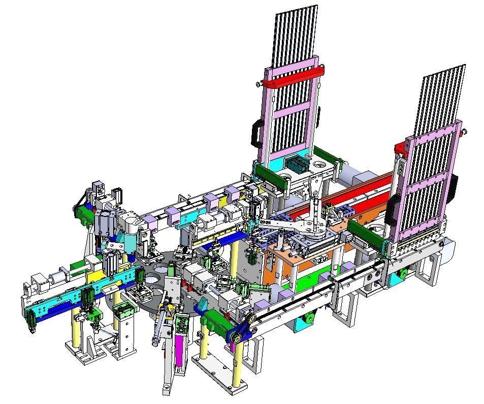 USB assembly line equipment 3D model_4