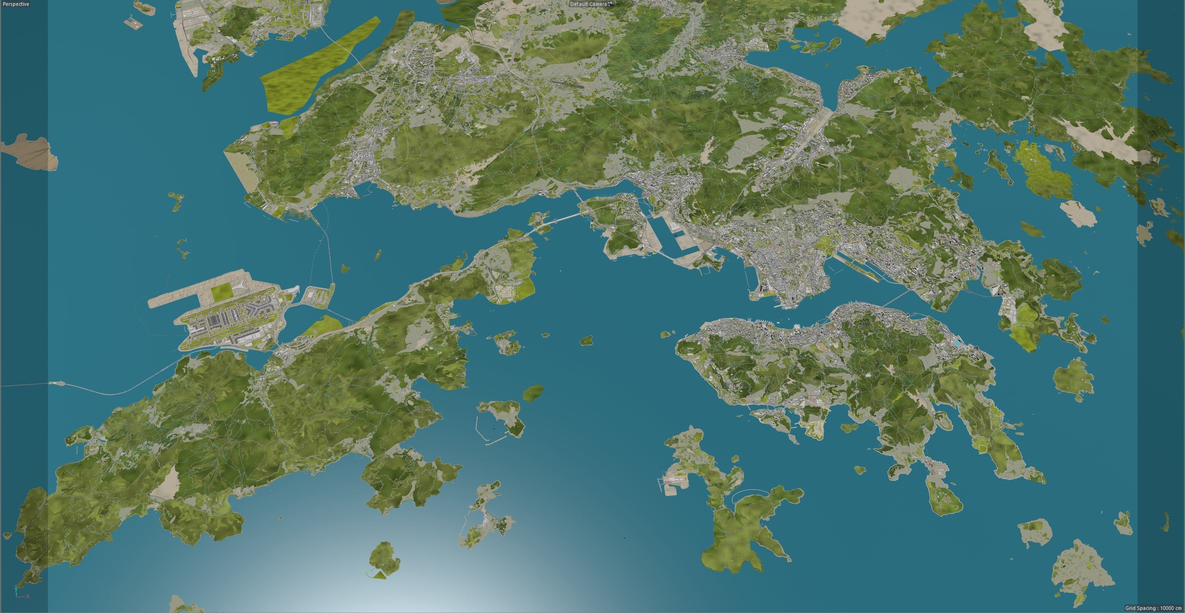 Hong Kong City China Low-poly 3D model_27