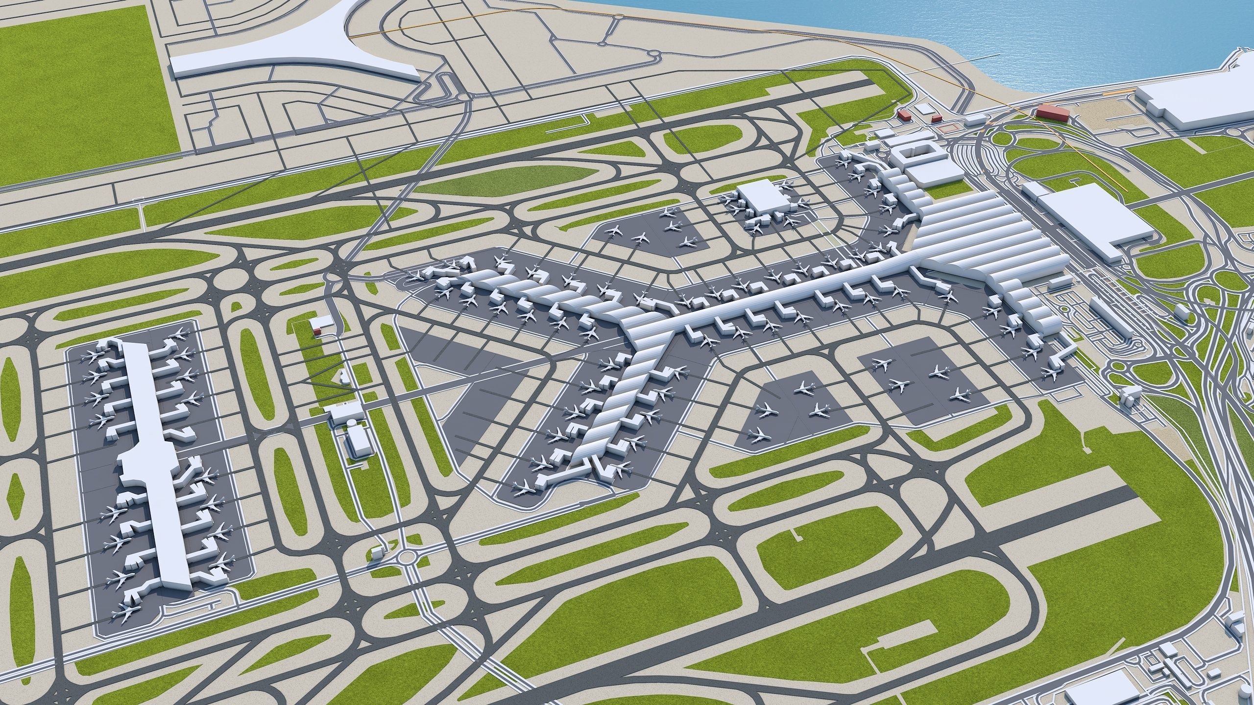 Hong Kong City China Low-poly 3D model_11