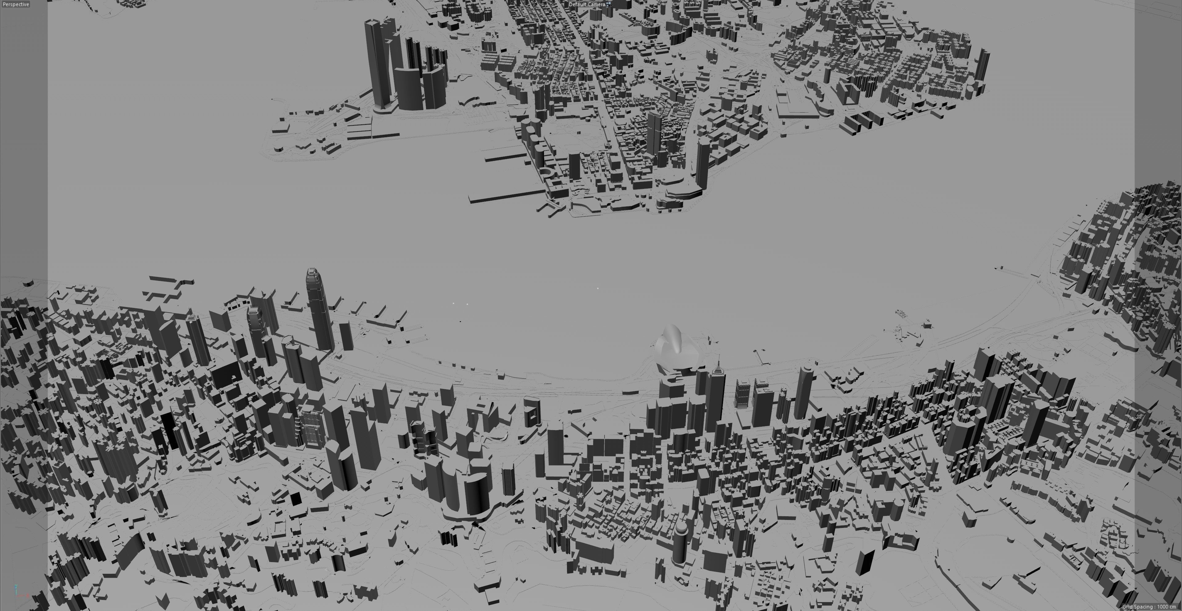 Hong Kong City China Low-poly 3D model_25