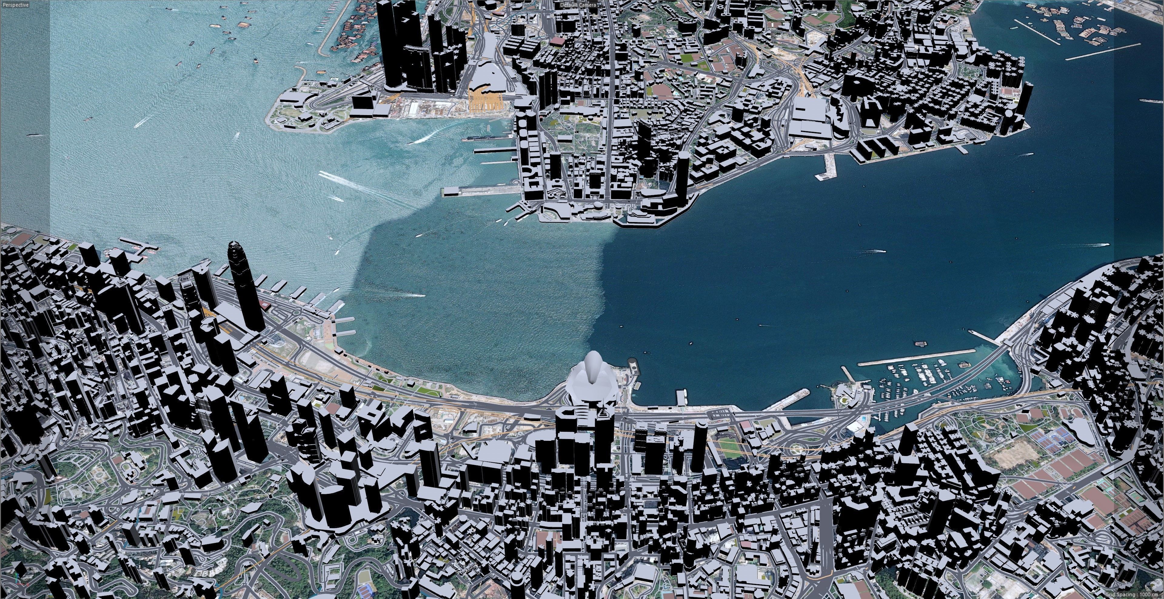 Hong Kong City China Low-poly 3D model_34