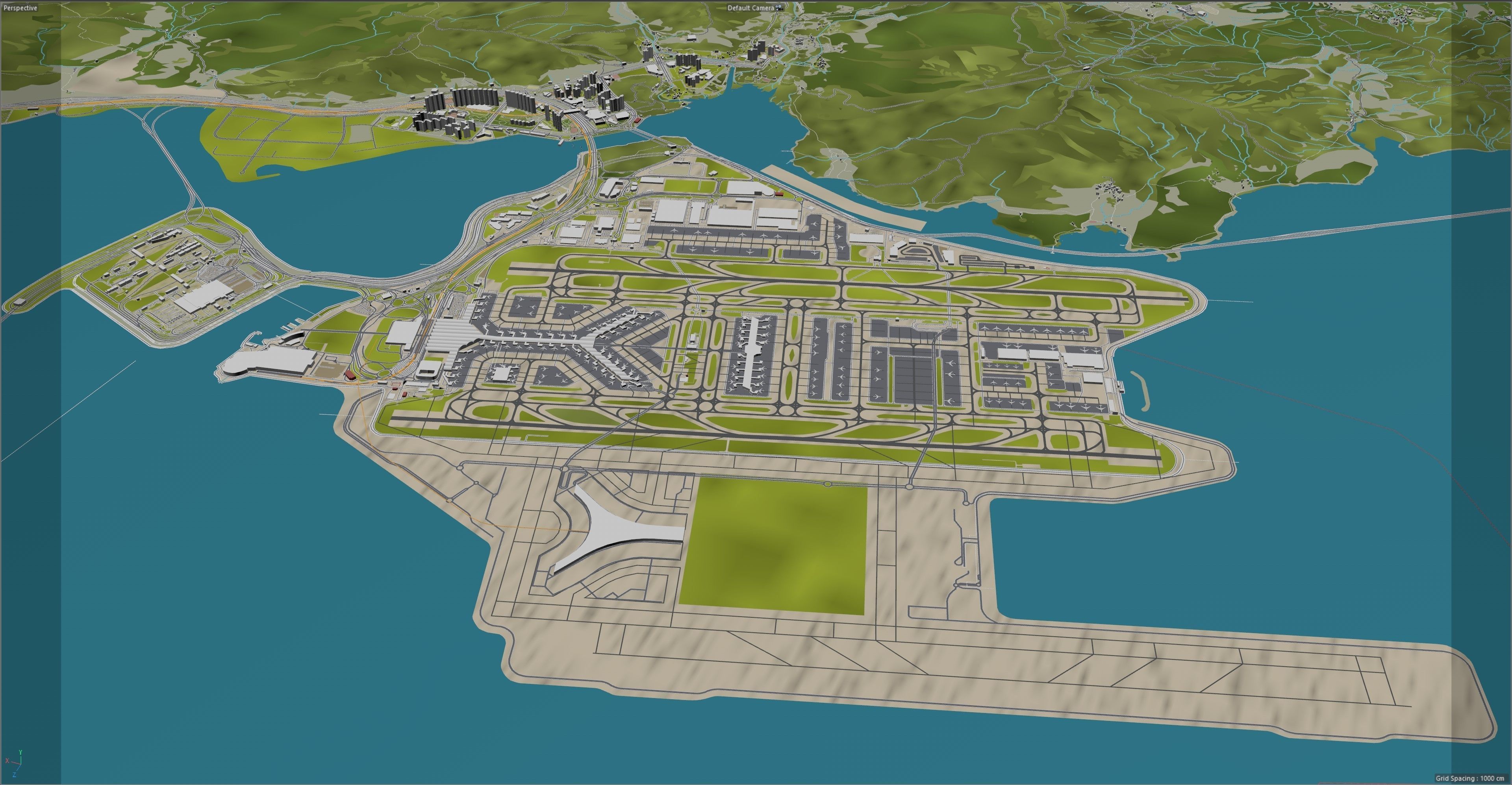 Hong Kong City China Low-poly 3D model_30