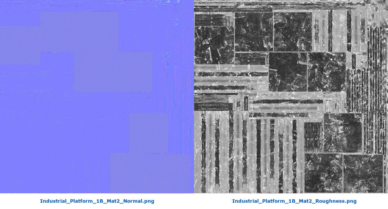 Industrial Platform 1B Low-poly 3D model_19