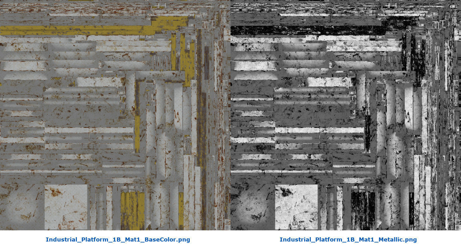 Industrial Platform 1B Low-poly 3D model_15