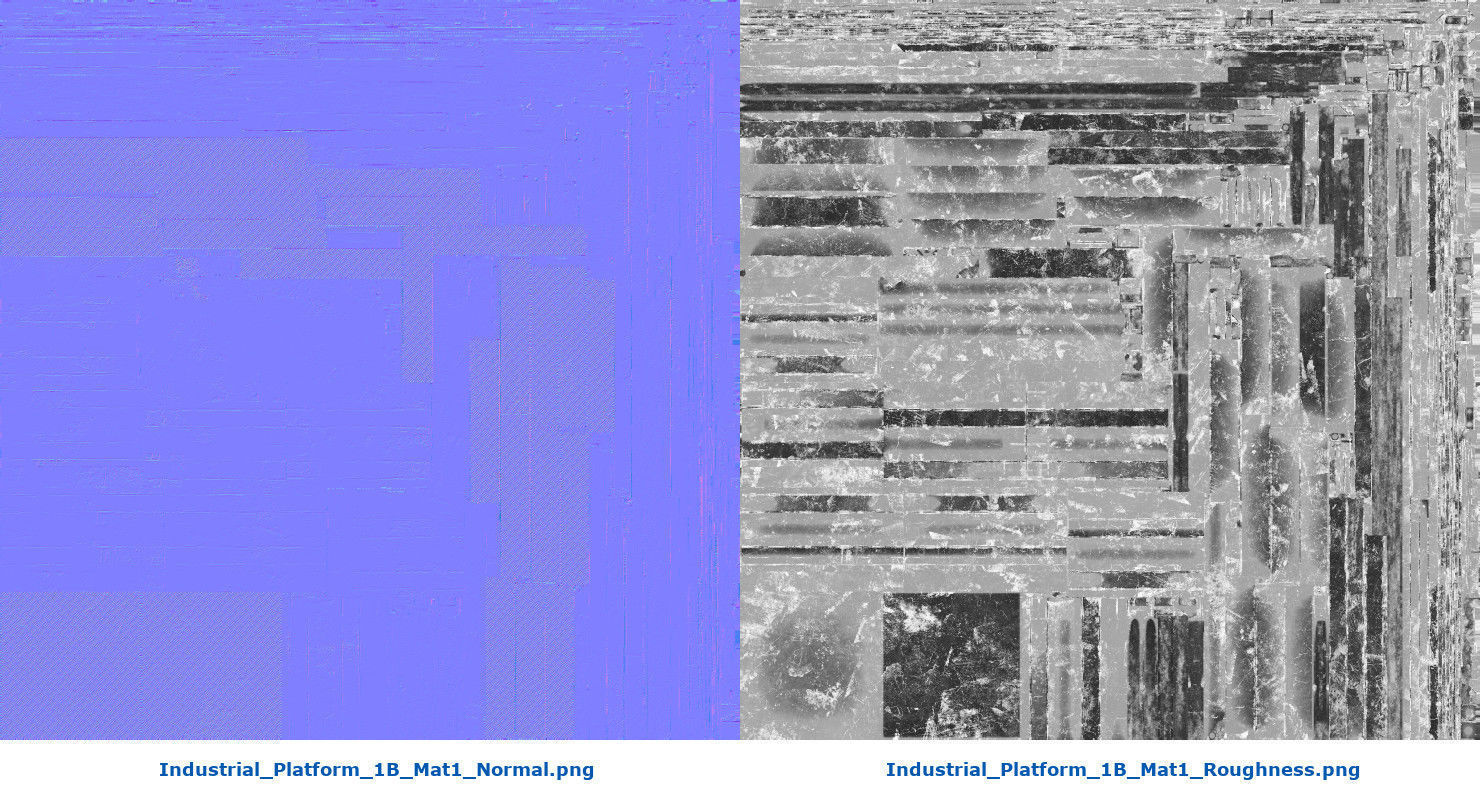 Industrial Platform 1B Low-poly 3D model_16