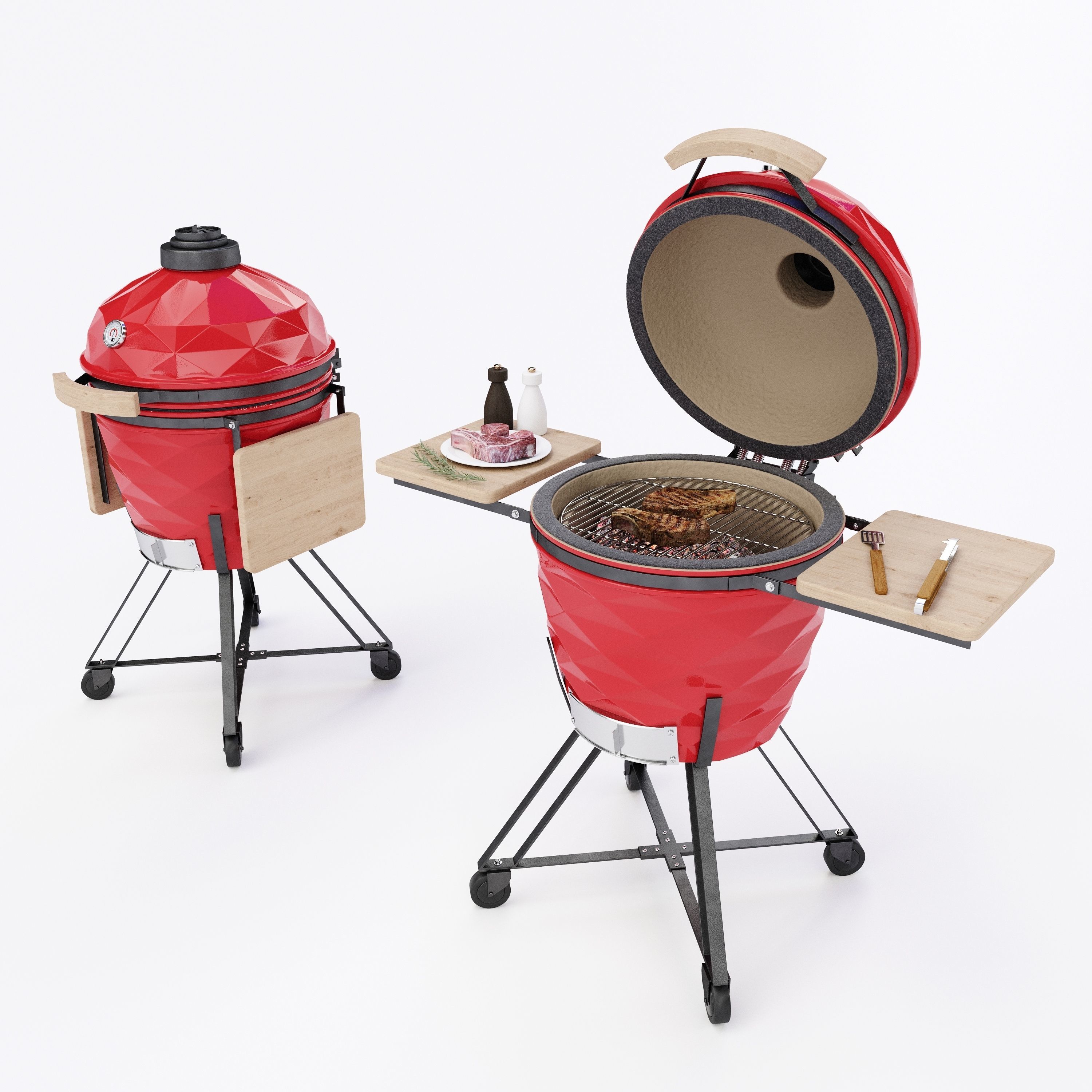Kamado  grill 3D model_1