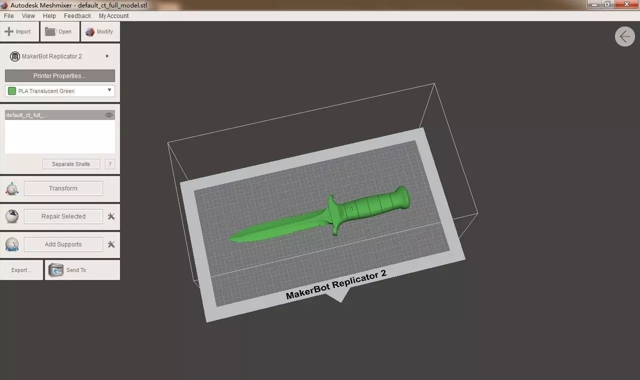 dagger toy 3D print model_0