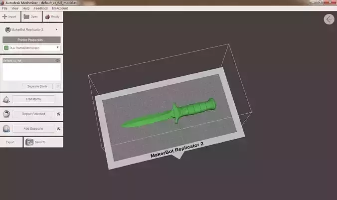 dagger toy 3D print model