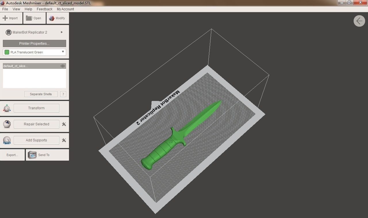 dagger toy 3D print model_2