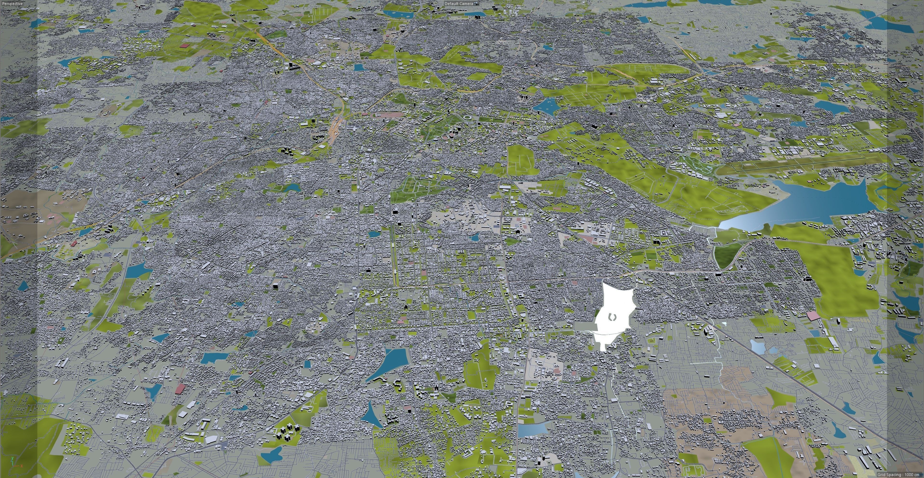 Bangalore Bengaluru in India 40km Low-poly 3D model_13