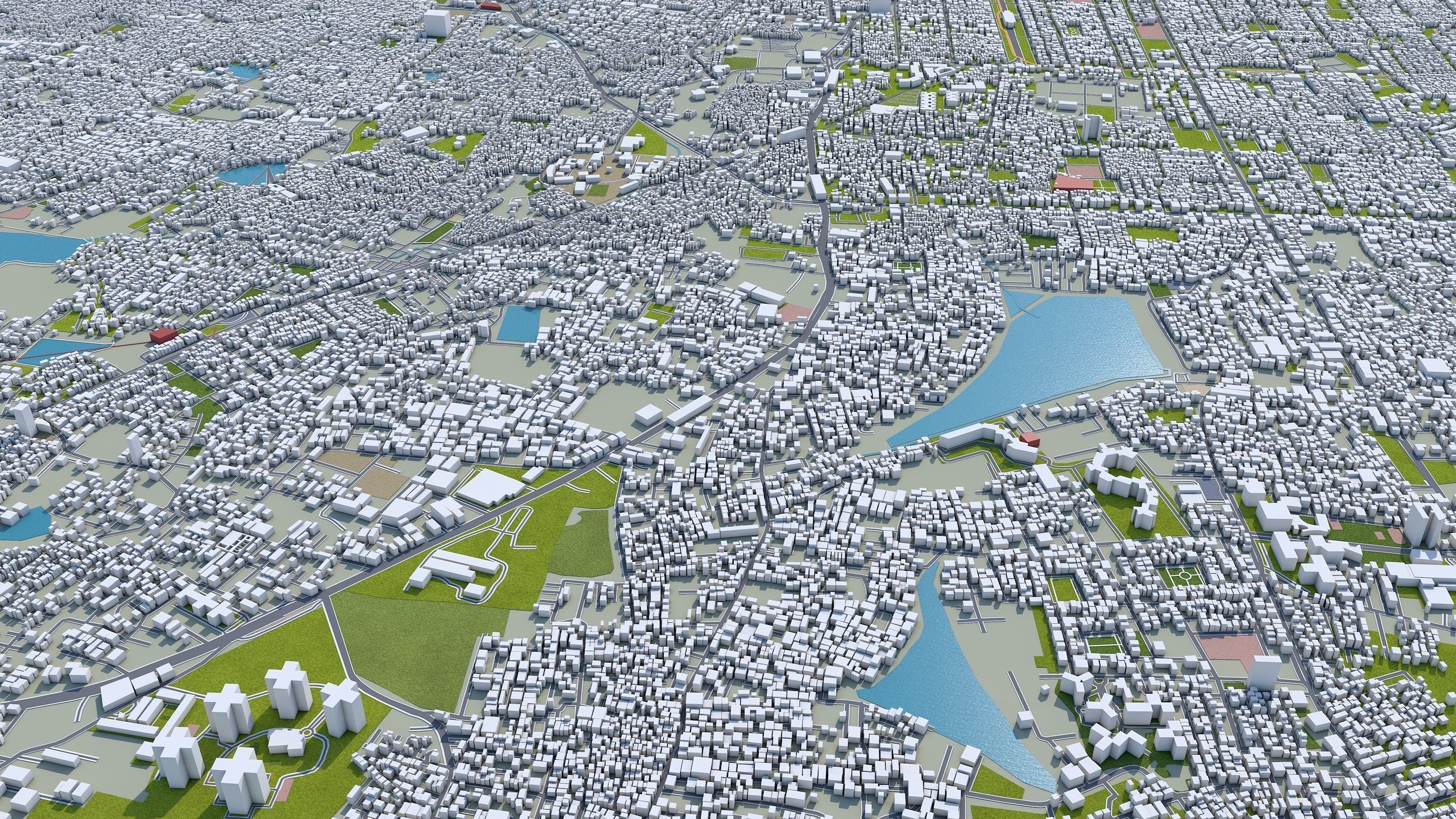 Bangalore Bengaluru in India 40km Low-poly 3D model_4