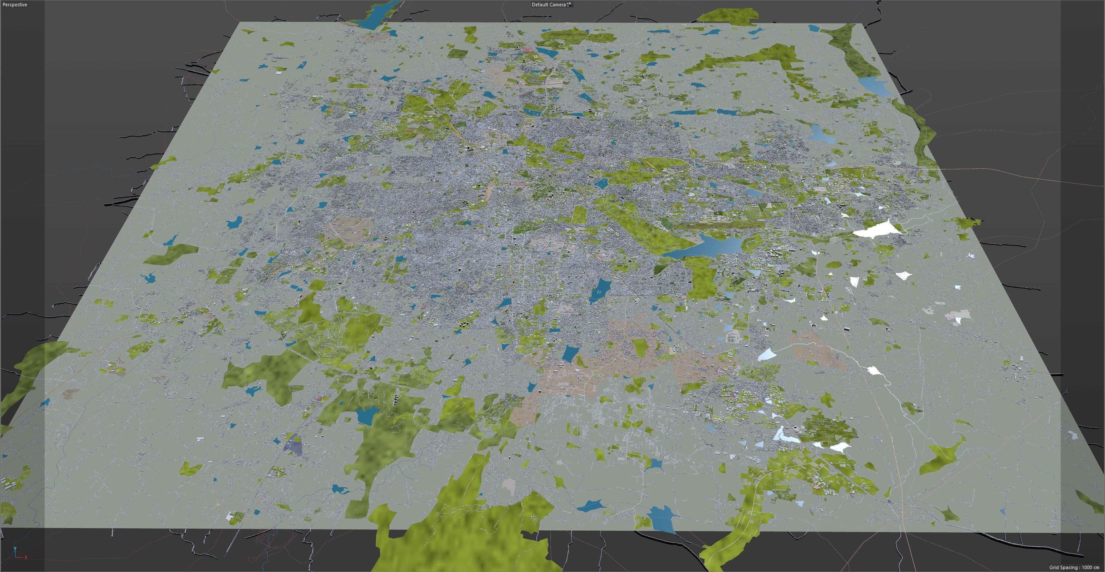 Bangalore Bengaluru in India 40km Low-poly 3D model_14