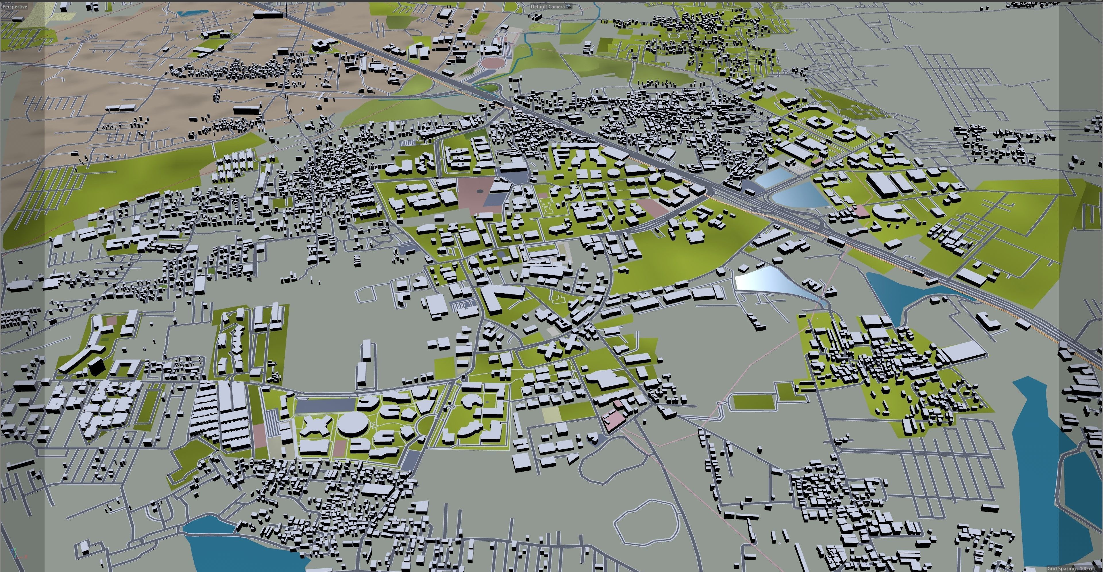 Bangalore Bengaluru in India 40km Low-poly 3D model_15