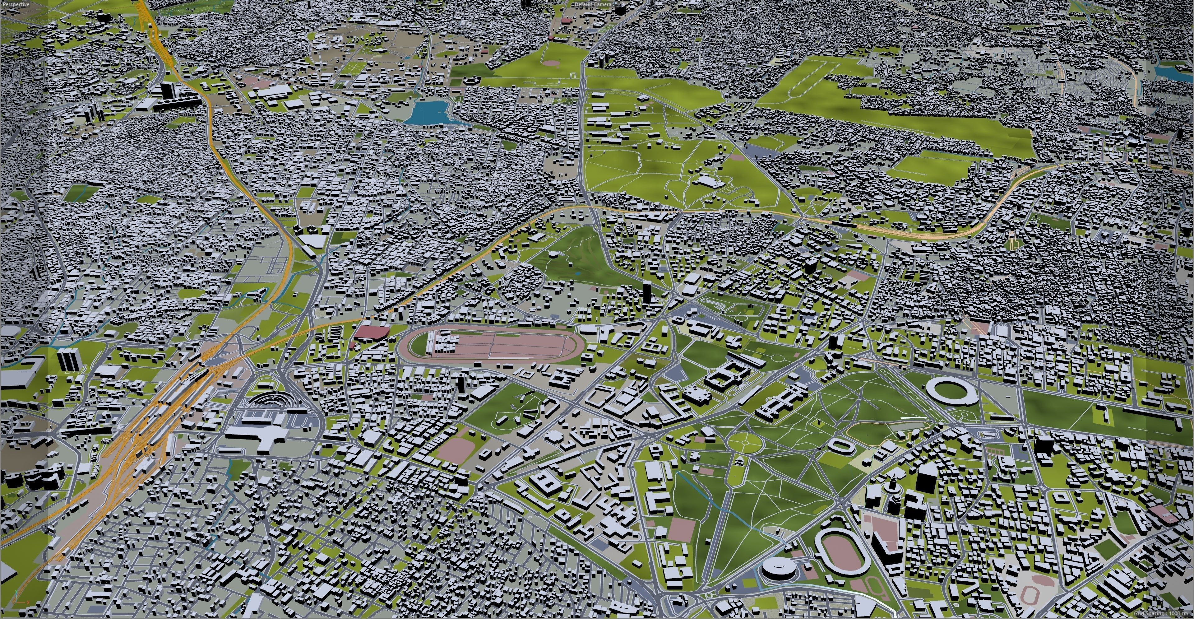Bangalore Bengaluru in India 40km Low-poly 3D model_16