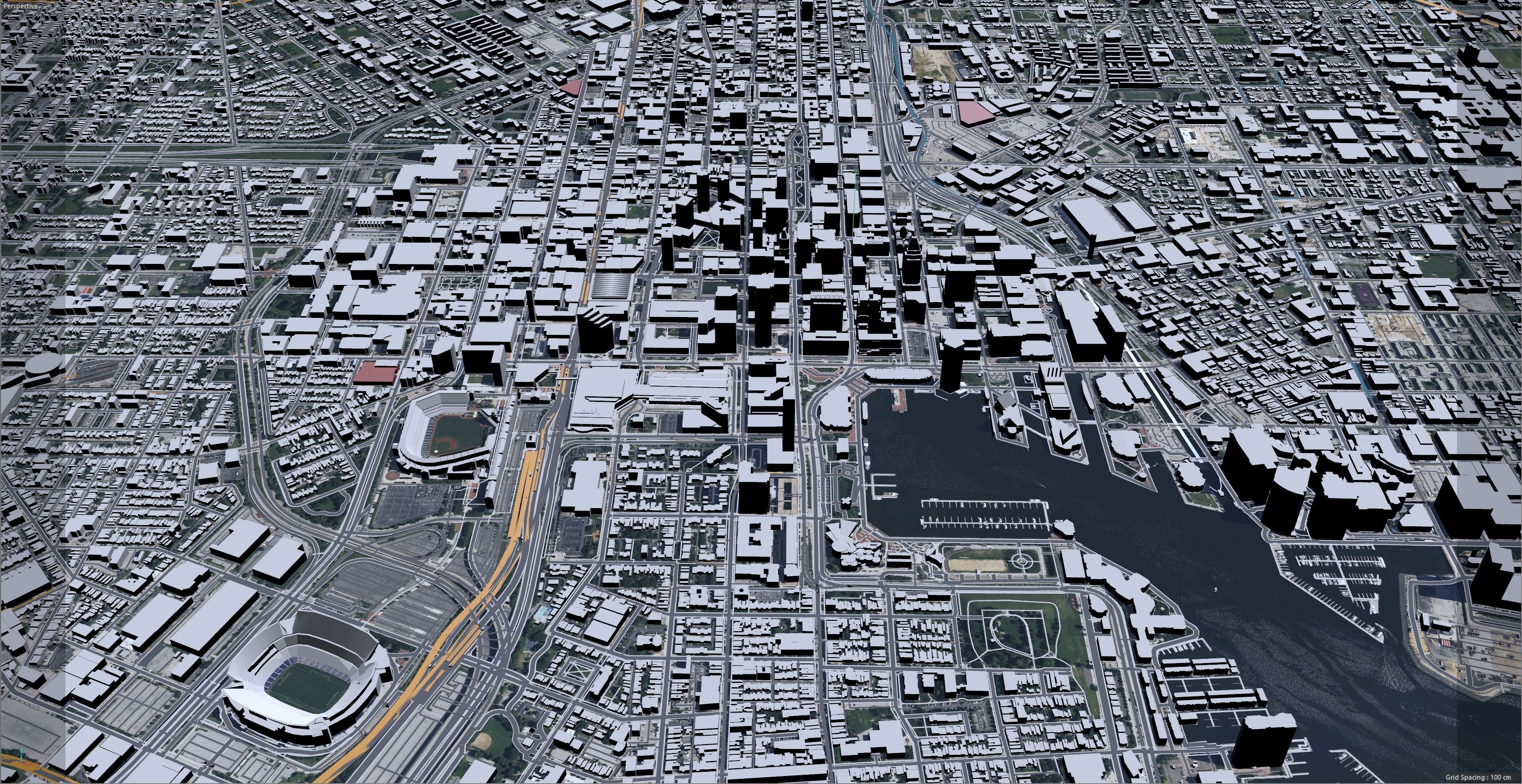 Baltimore Maryland 50km Low-poly 3D model_16