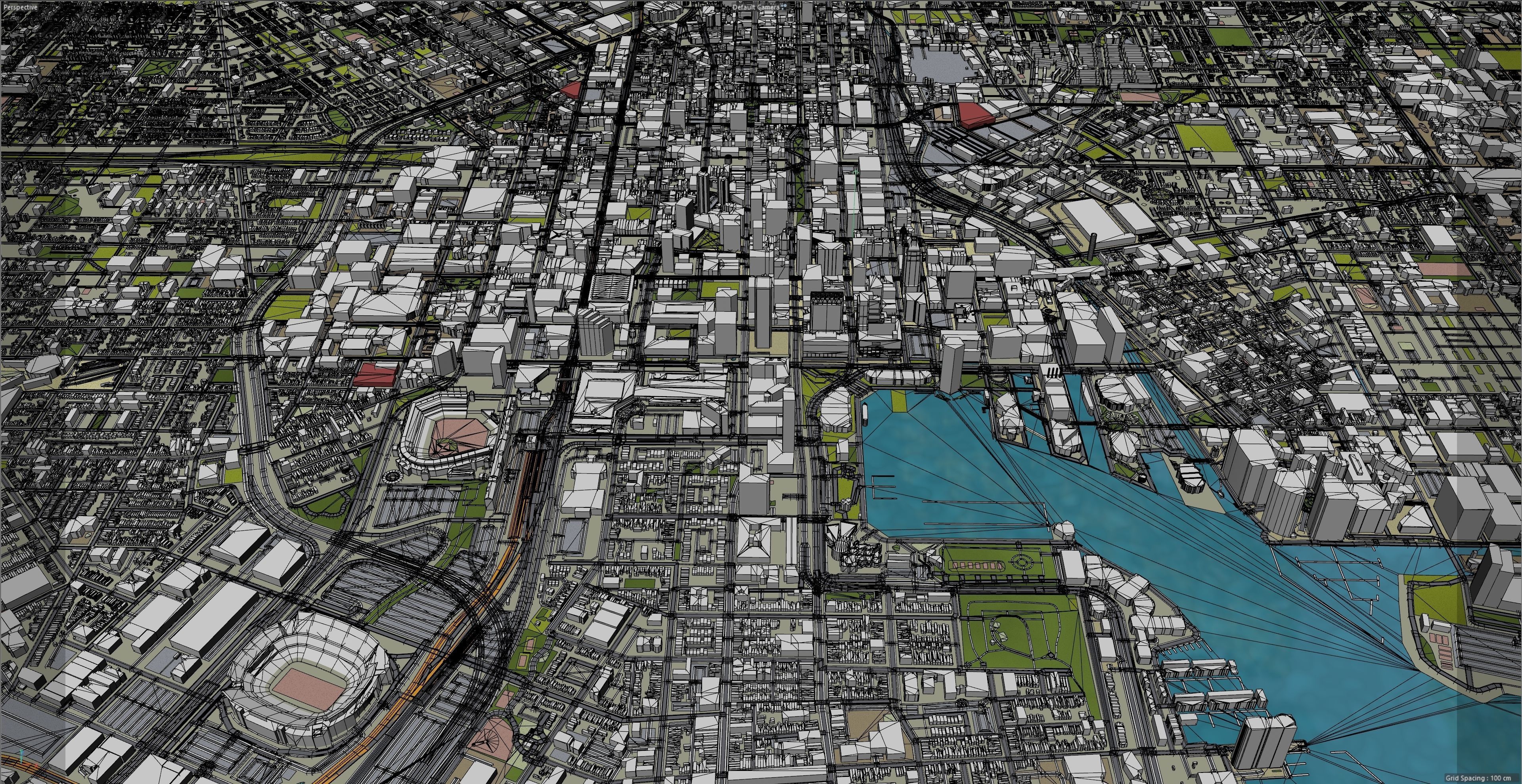 Baltimore Maryland 50km Low-poly 3D model_17