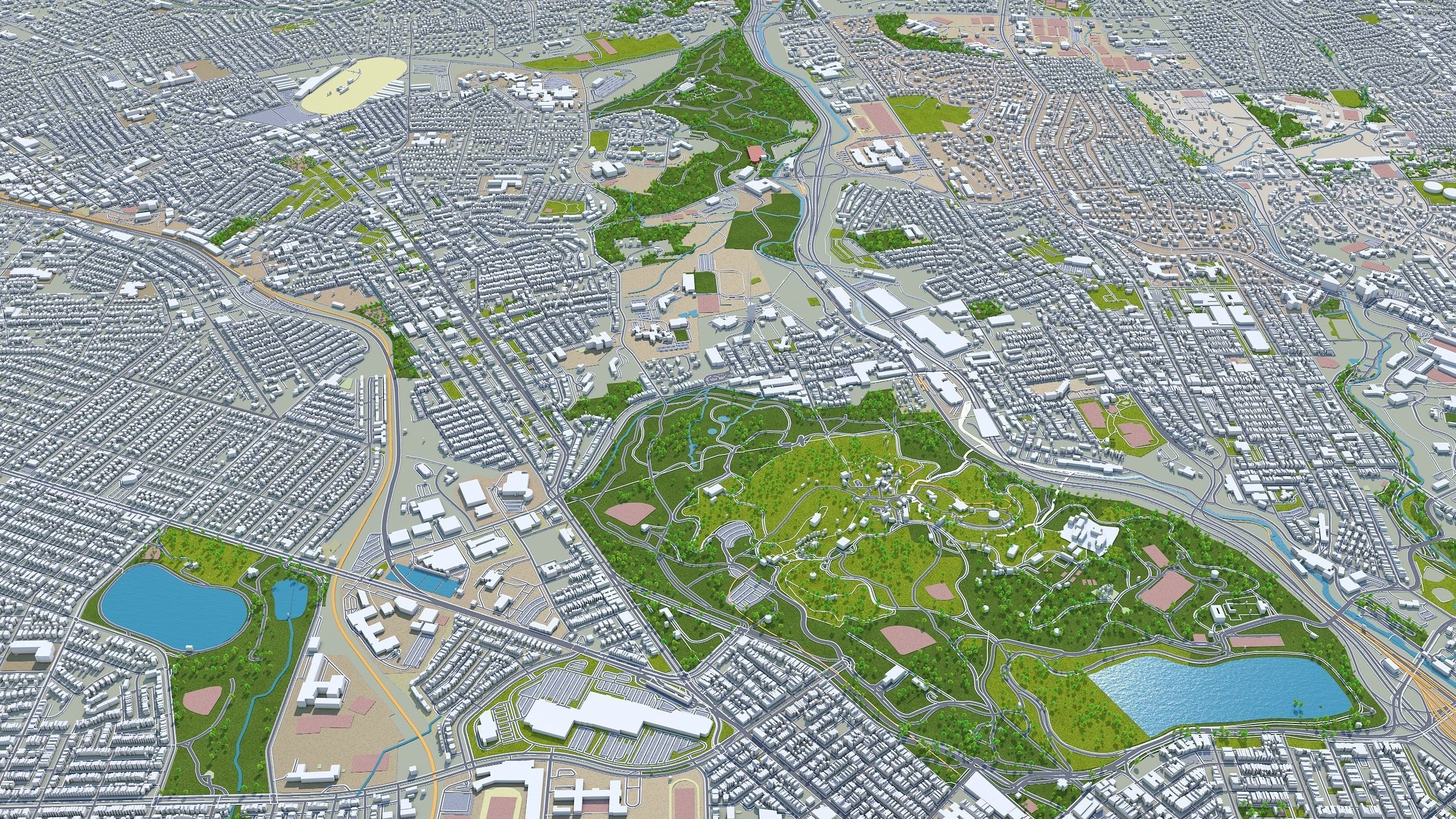 Baltimore Maryland 50km Low-poly 3D model_12