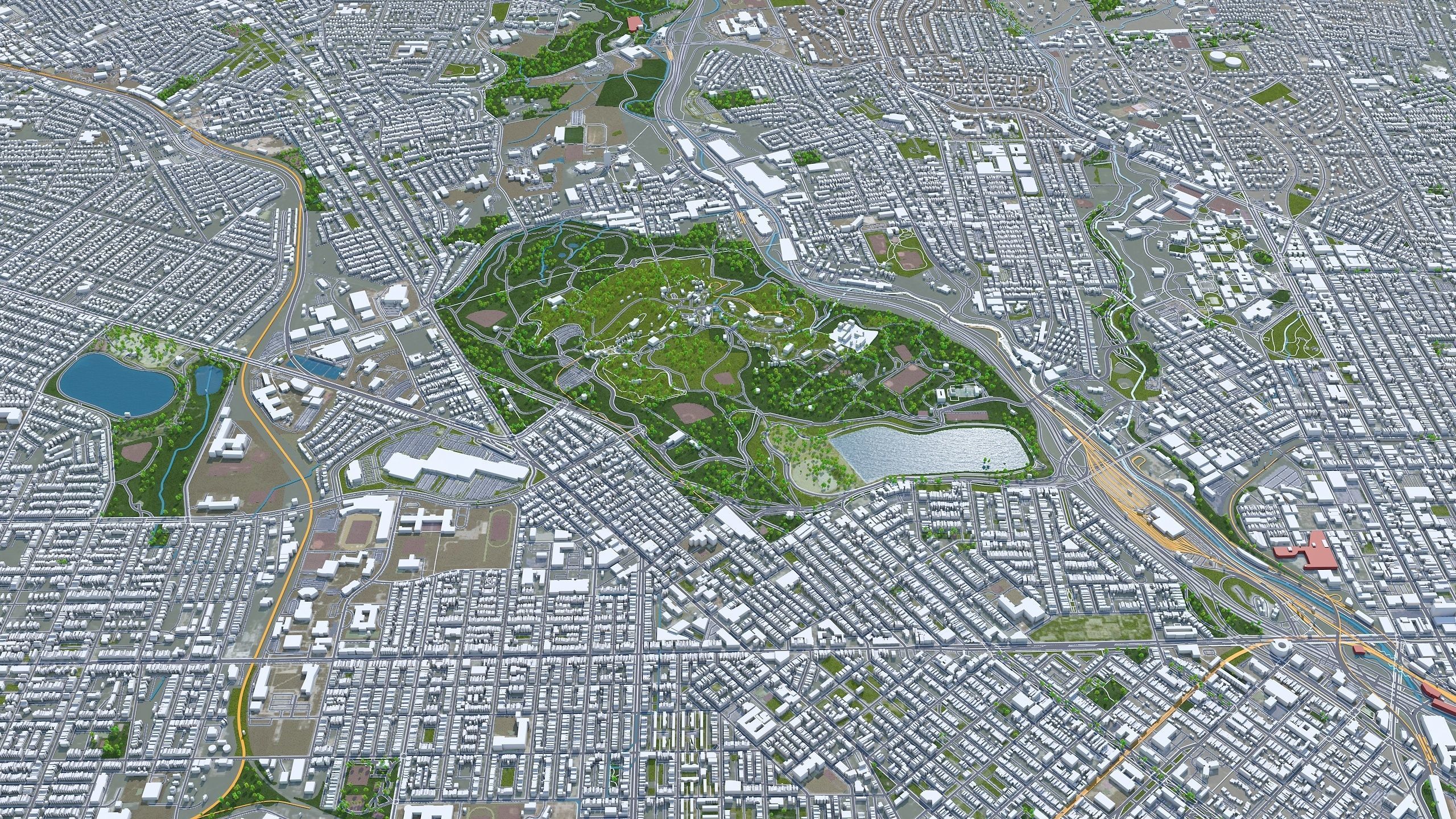 Baltimore Maryland 50km Low-poly 3D model_7