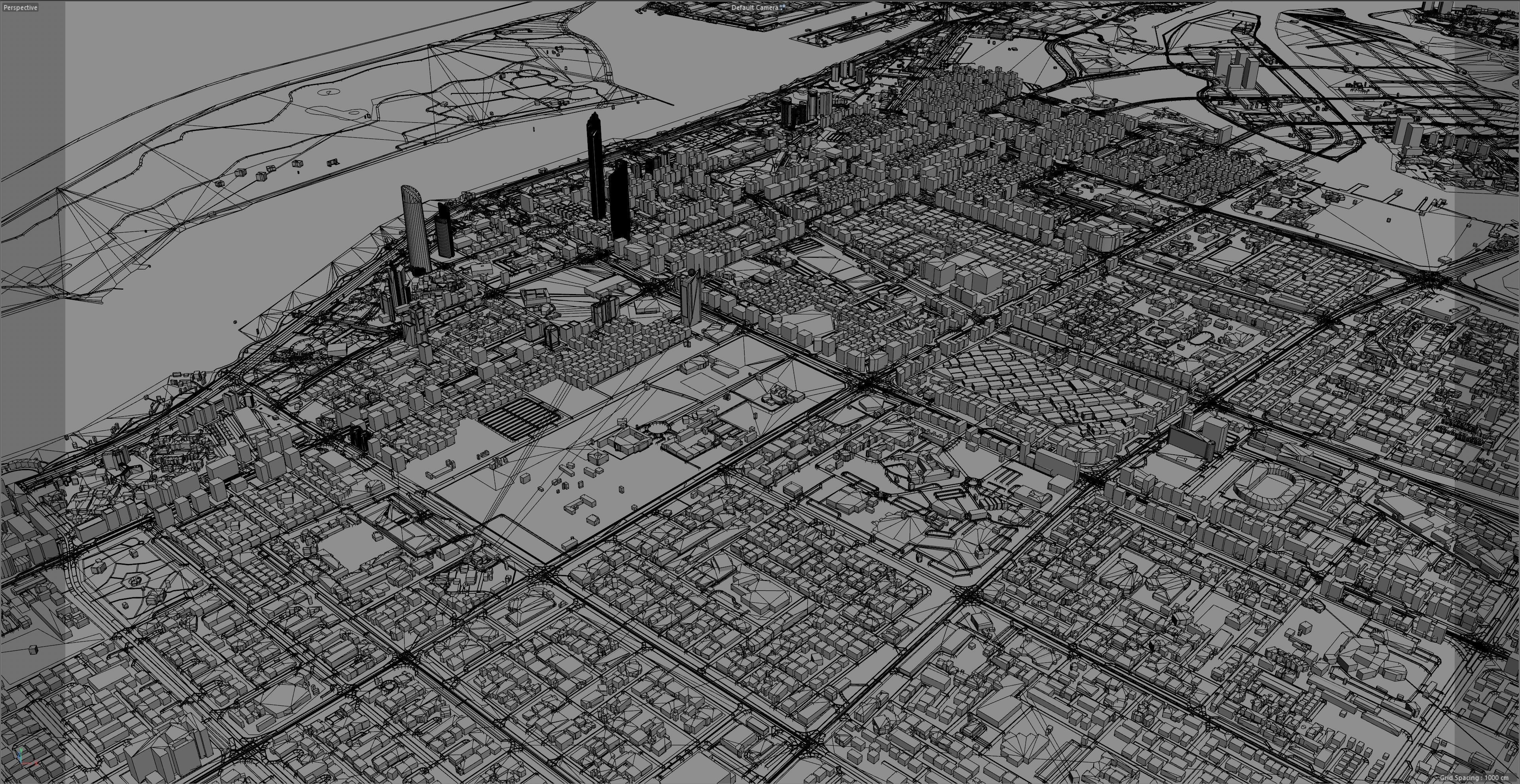 Abu Dhabi city in UAE Low-poly 3D model_21