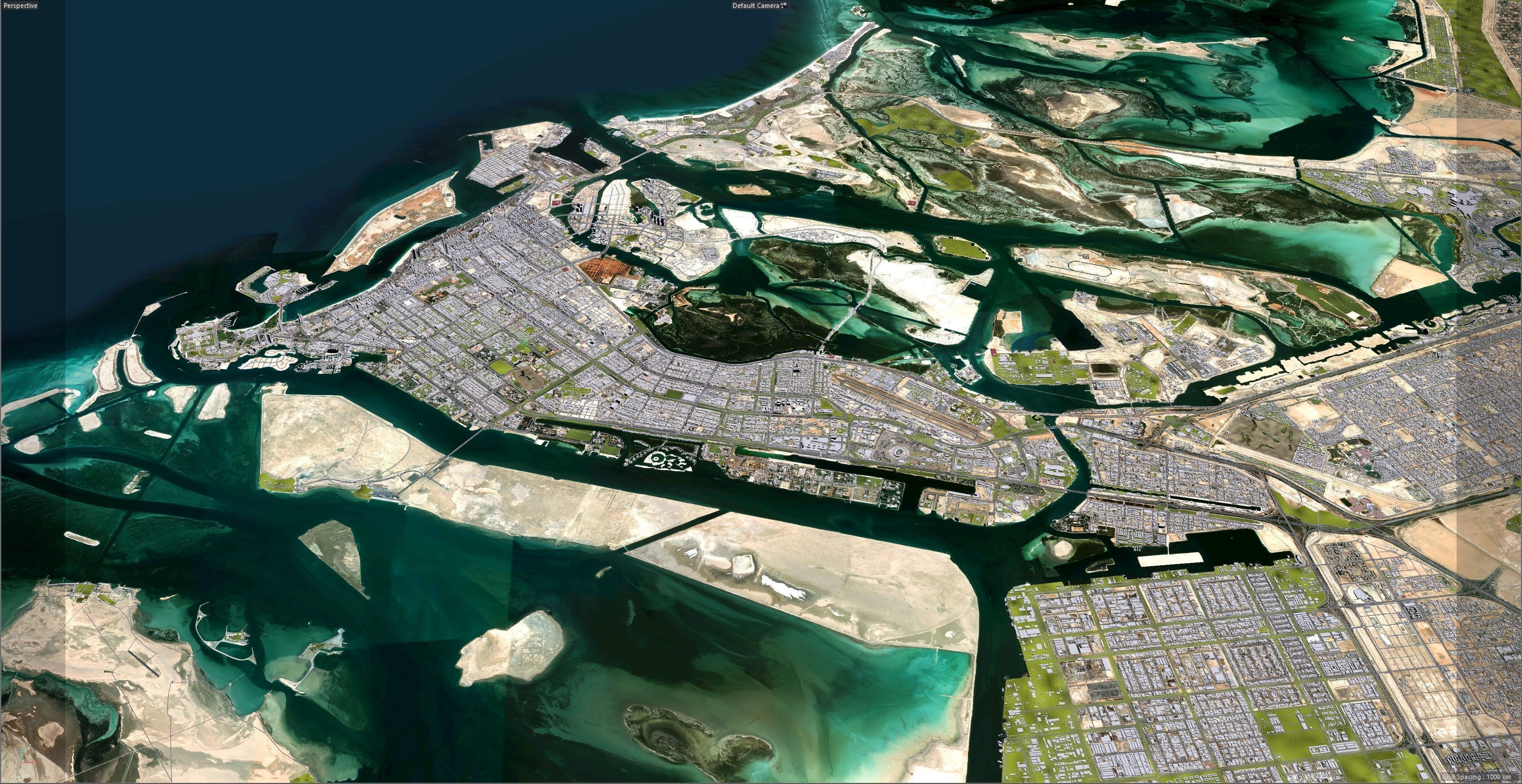Abu Dhabi city in UAE Low-poly 3D model_15