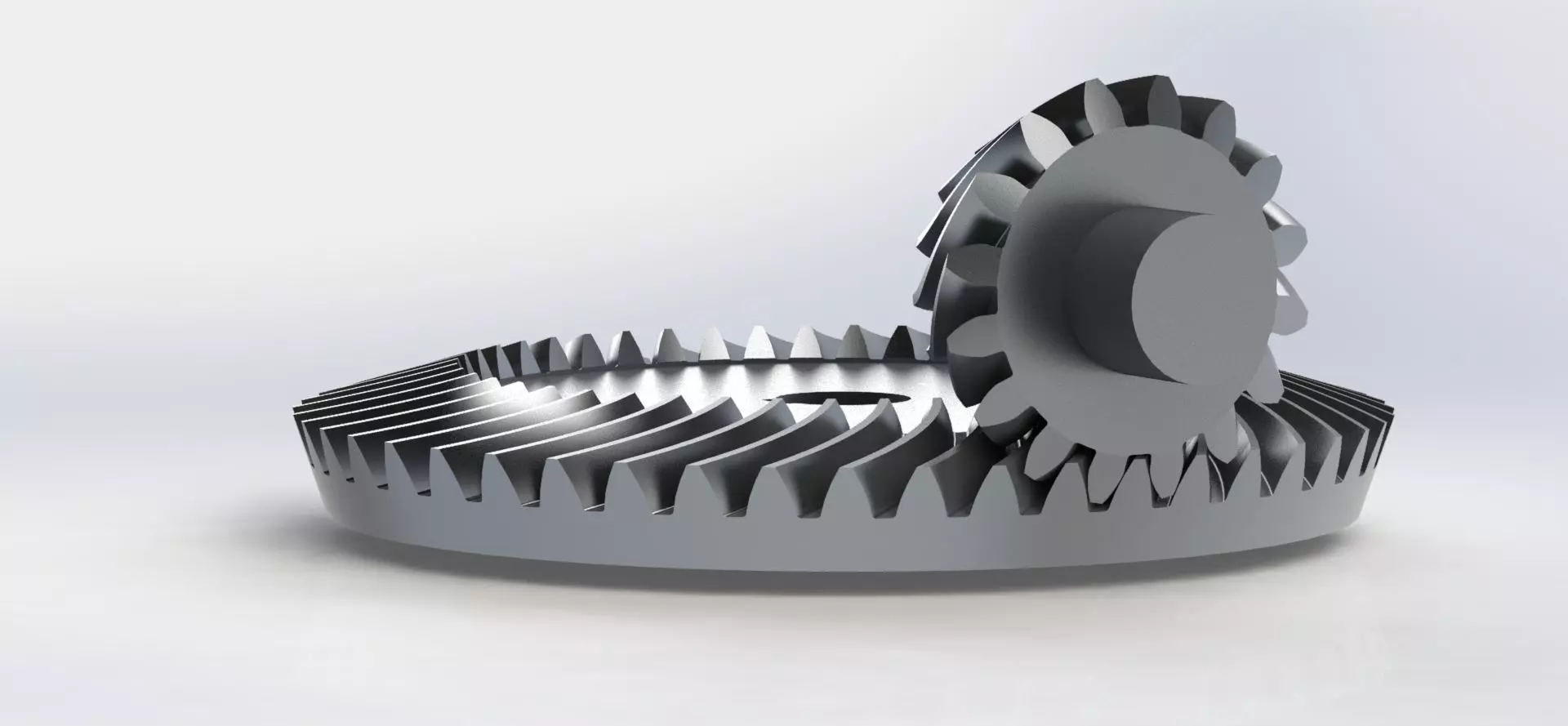 Spiral Bevel Gear - RATIO 3 - TEETH 16 48 3D print model