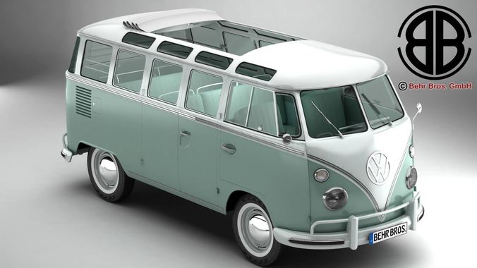 Volkswagen Type 2 Samba 1963 3D model