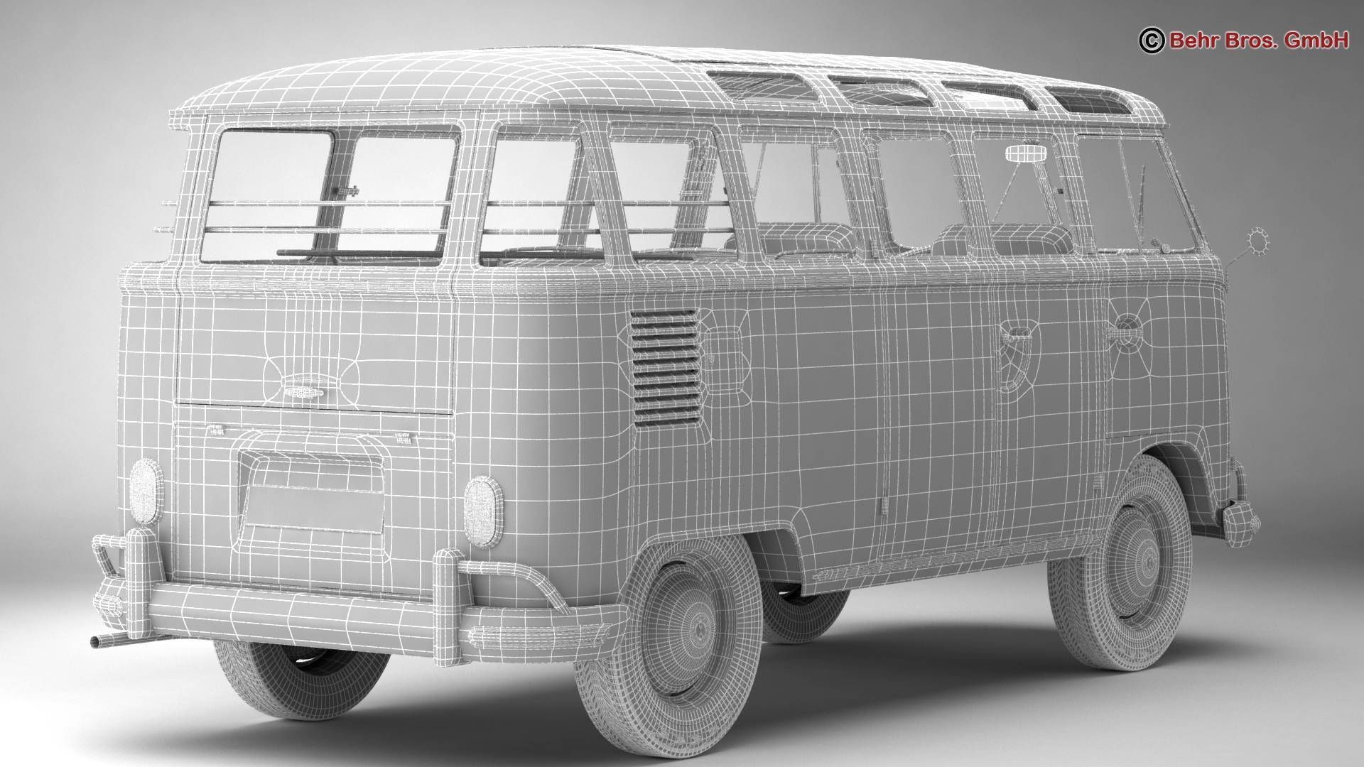 Volkswagen Type 2 Samba 1963 3D model_20