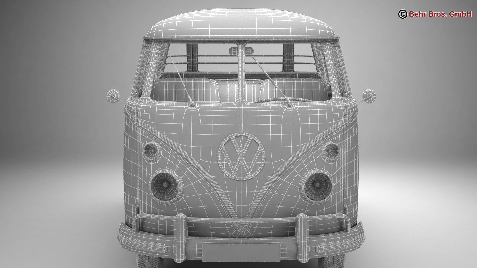 Volkswagen Type 2 Samba 1963 3D model_23