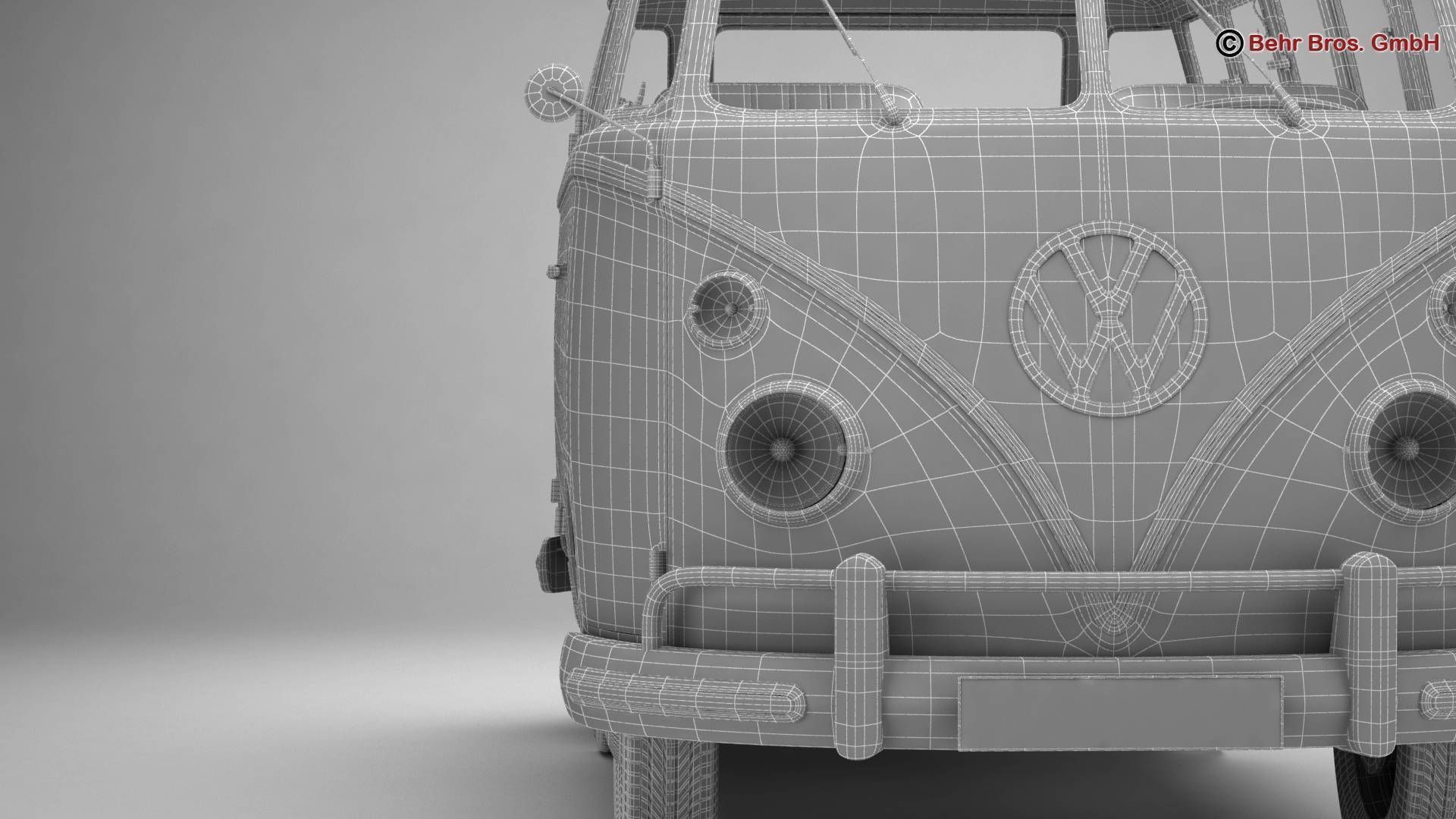 Volkswagen Type 2 Samba 1963 3D model_24