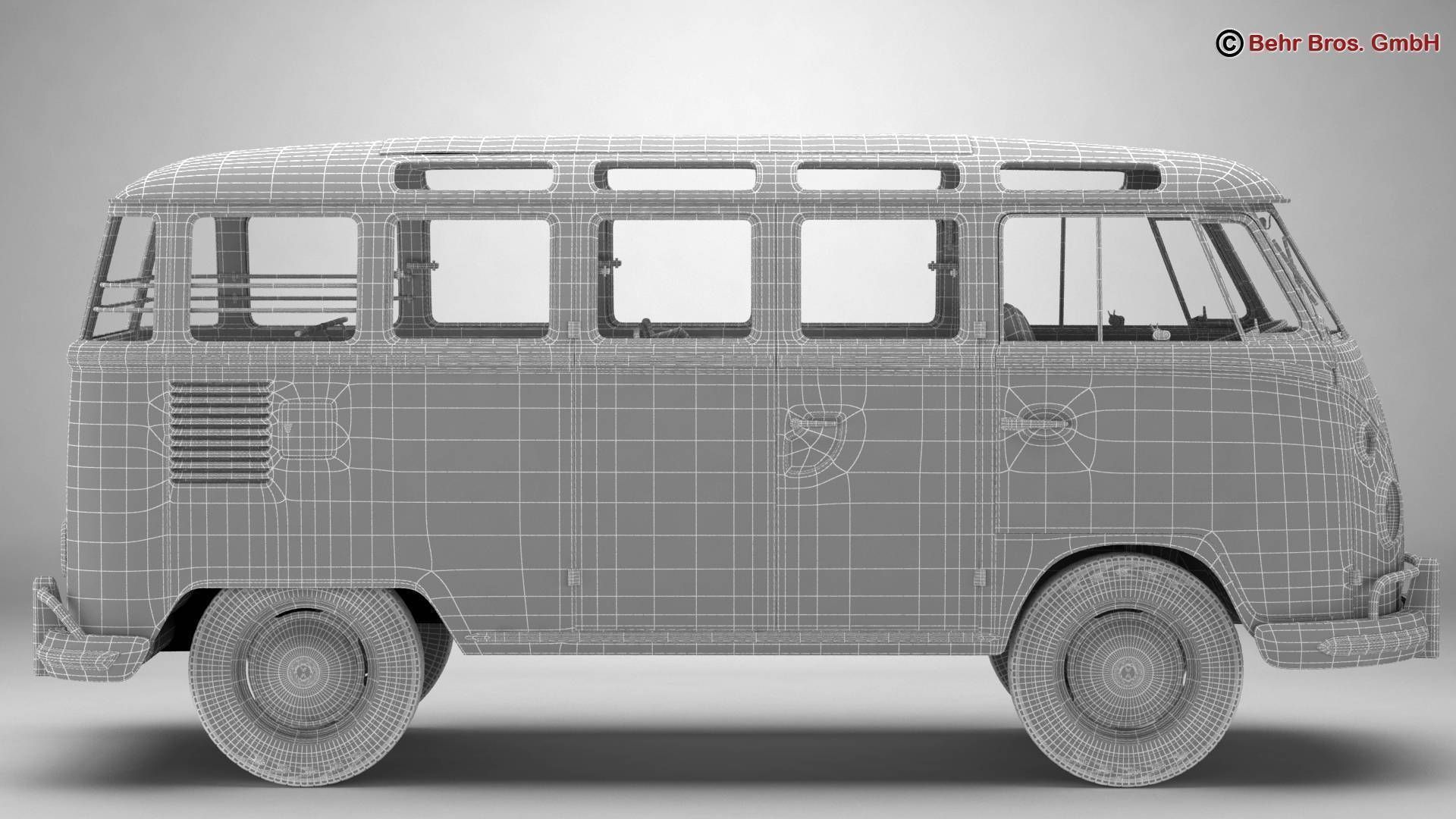 Volkswagen Type 2 Samba 1963 3D model_22
