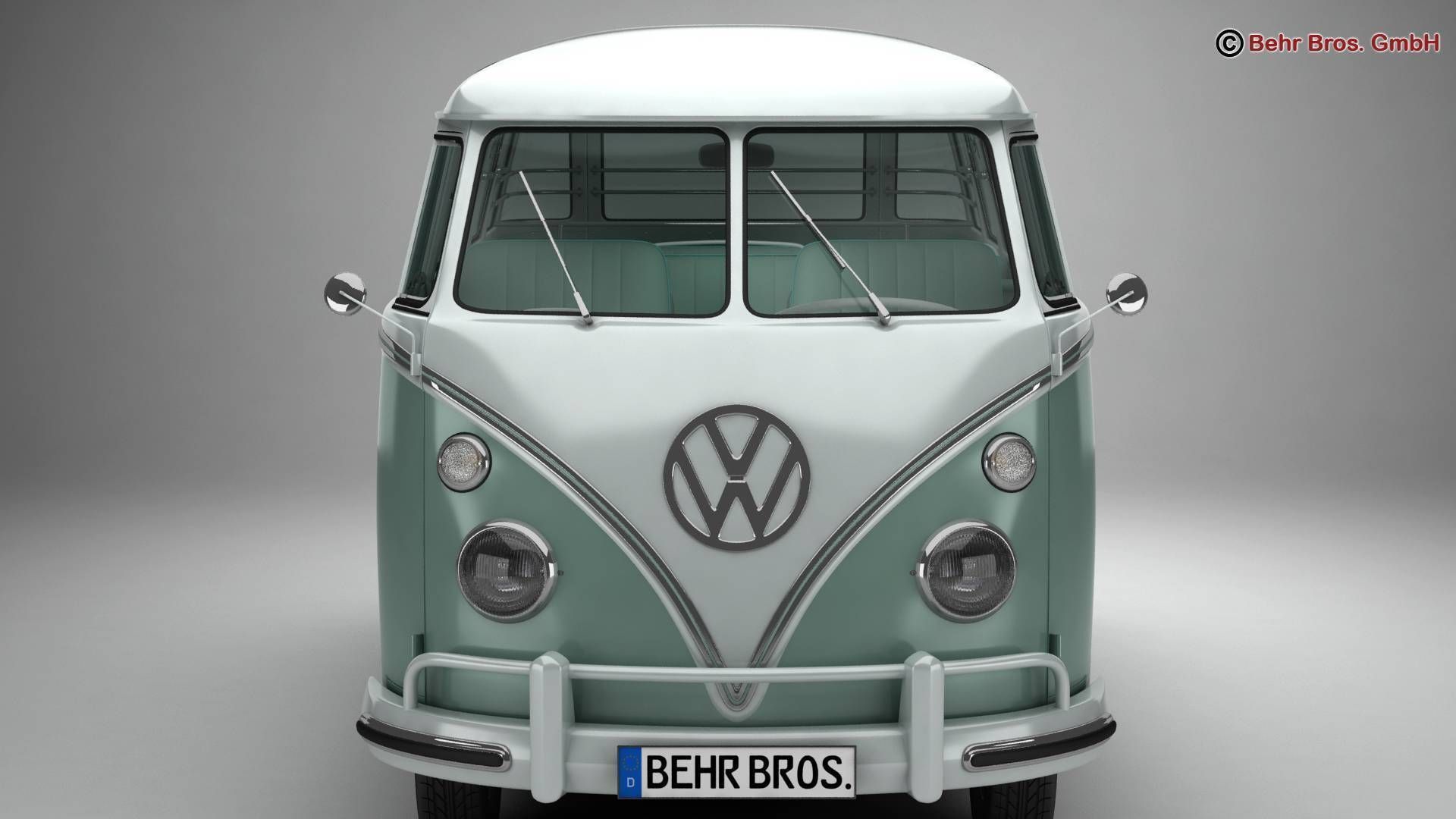 Volkswagen Type 2 Samba 1963 3D model_7