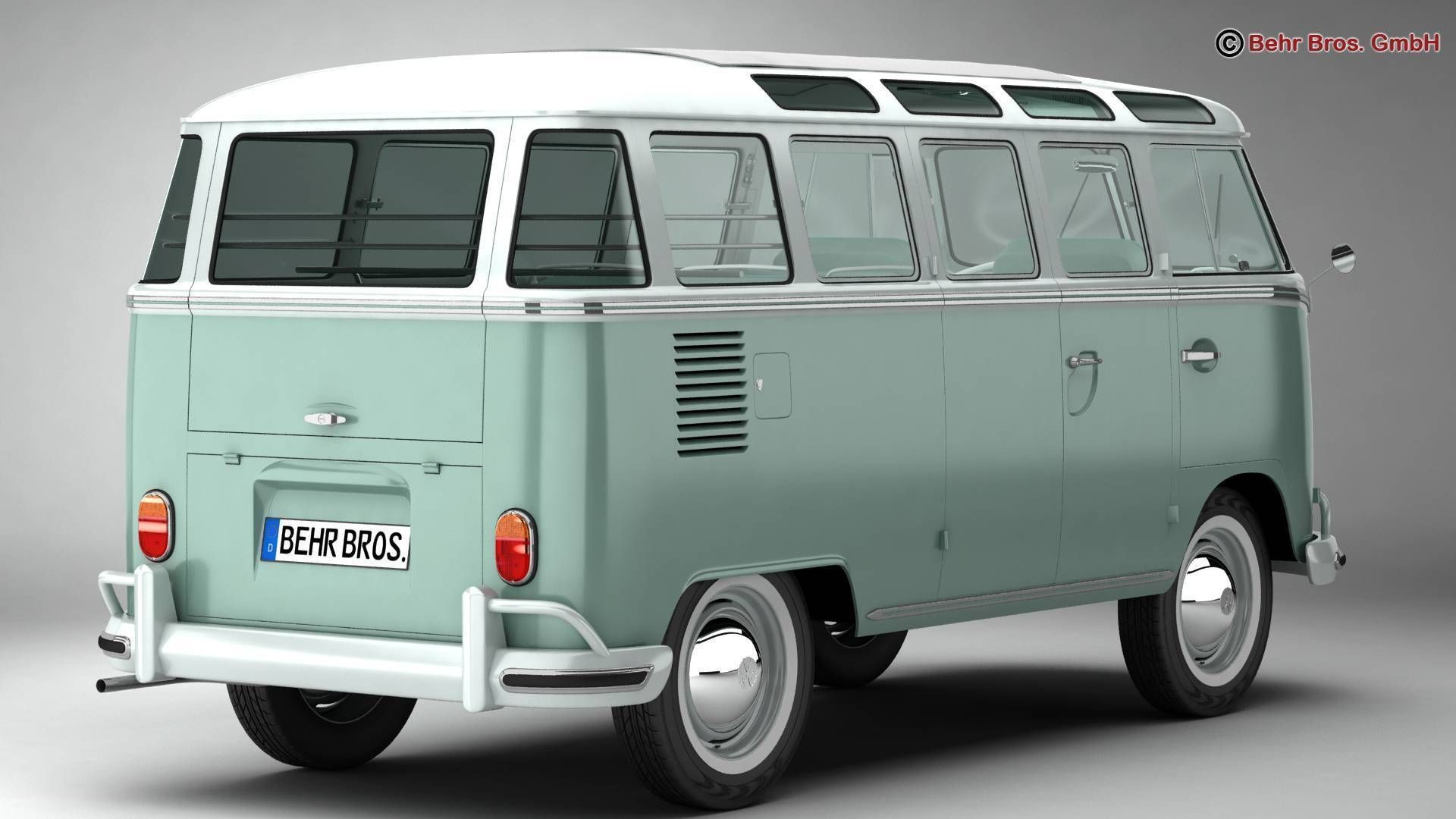 Volkswagen Type 2 Samba 1963 3D model_4