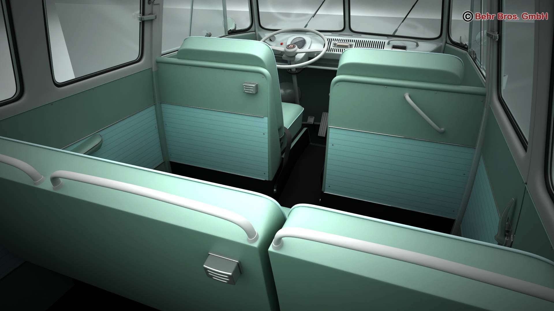 Volkswagen Type 2 Samba 1963 3D model_15