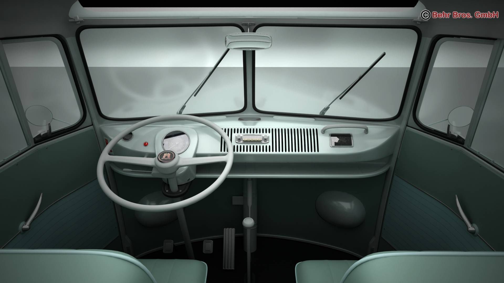 Volkswagen Type 2 Samba 1963 3D model_14