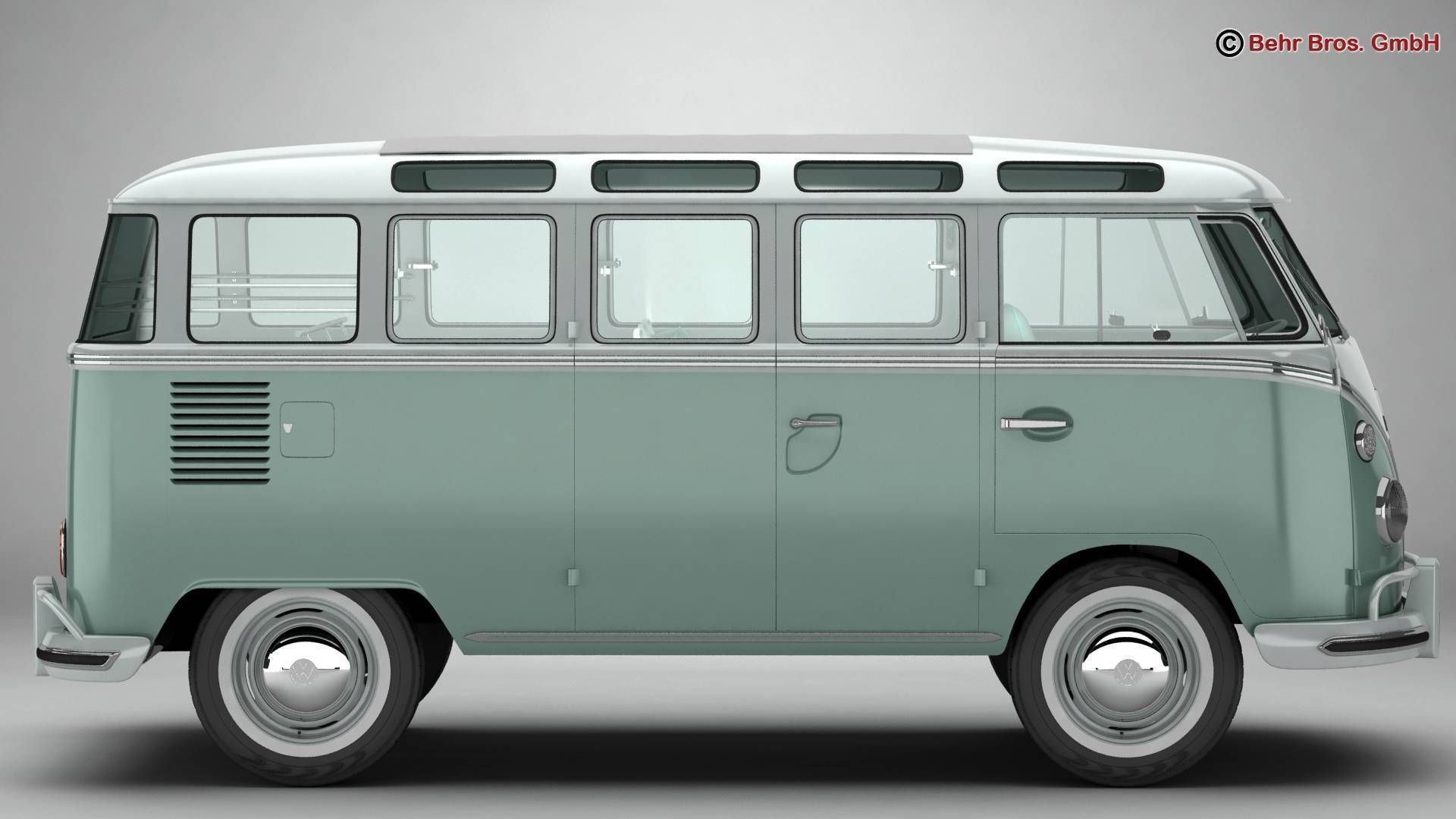 Volkswagen Type 2 Samba 1963 3D model_6