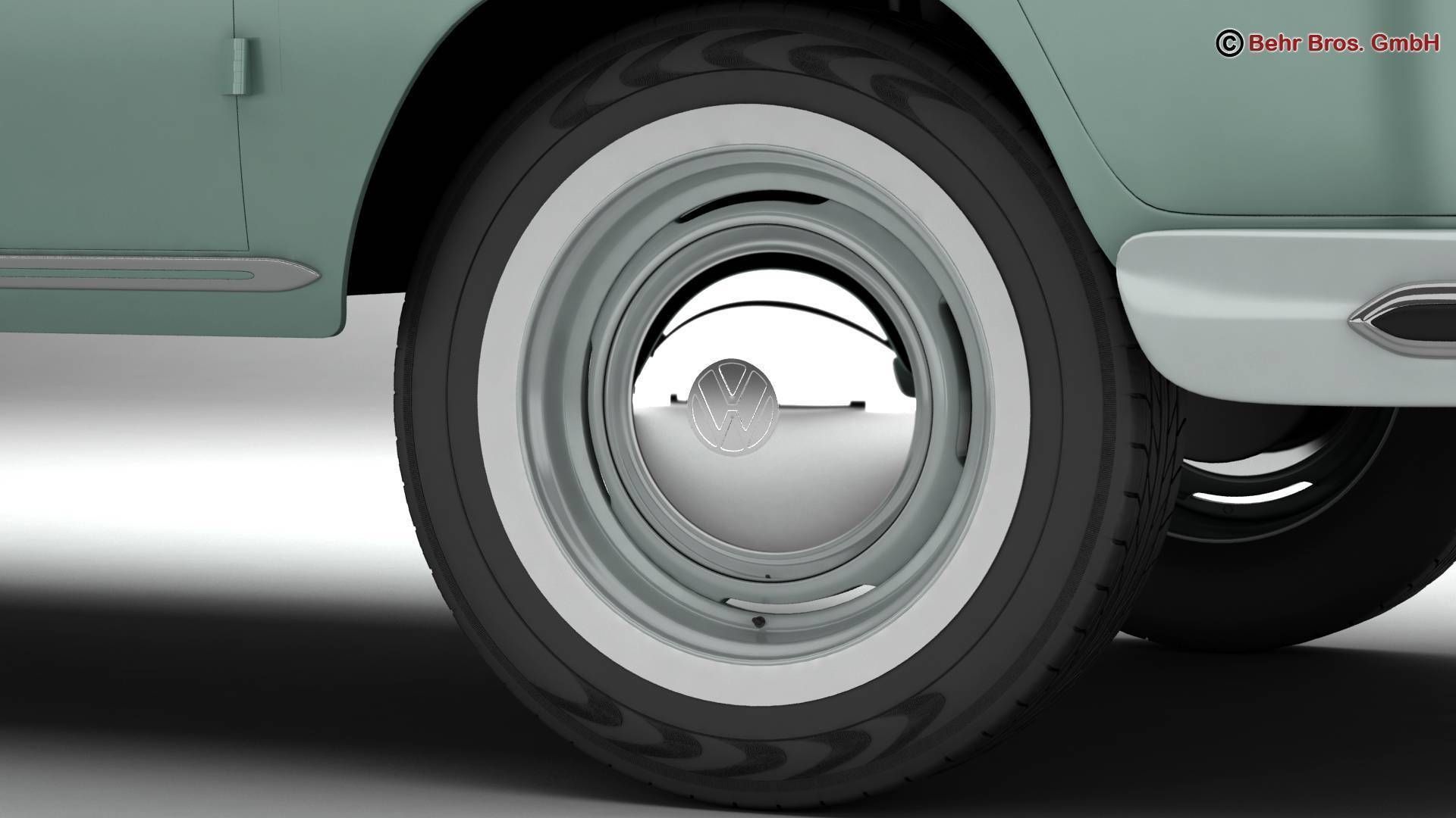 Volkswagen Type 2 Samba 1963 3D model_9