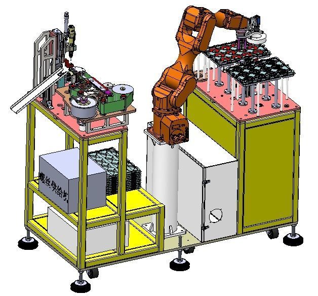 PCB board bracket automatic assembly machine 3D model_4