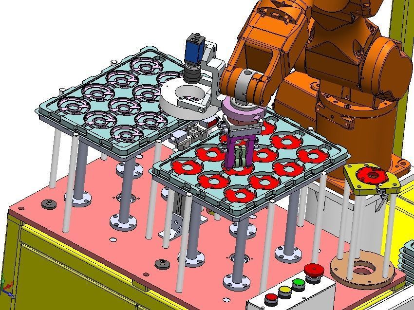 PCB board bracket automatic assembly machine 3D model_12