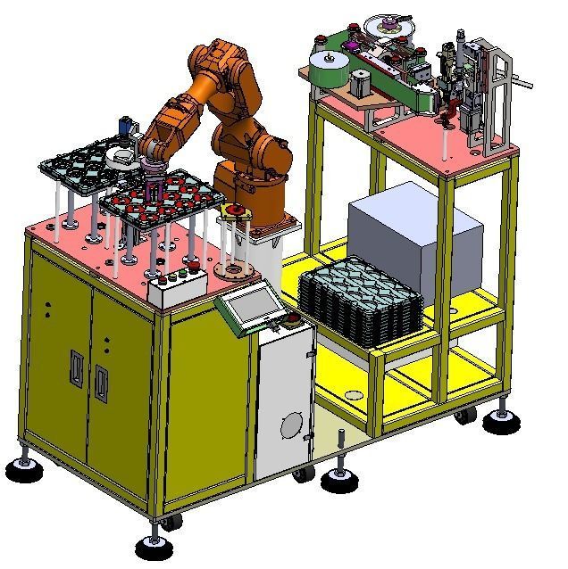 PCB board bracket automatic assembly machine 3D model_2