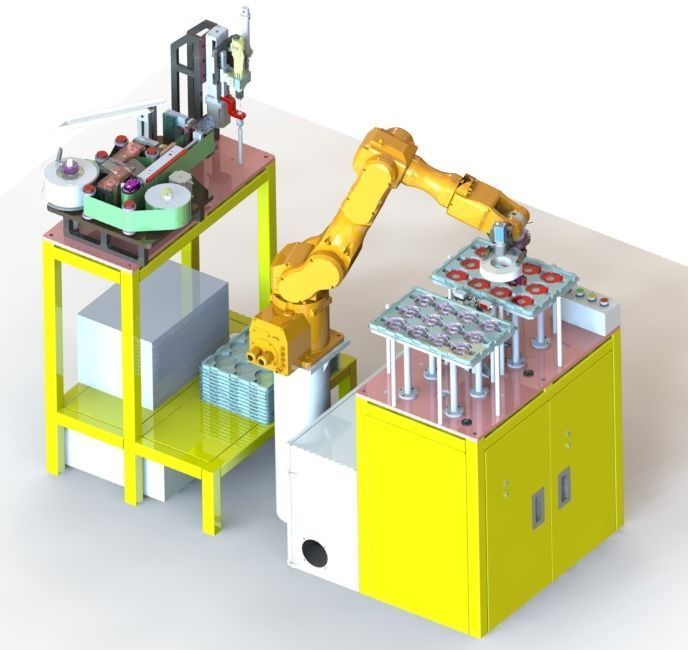 PCB board bracket automatic assembly machine 3D model_1