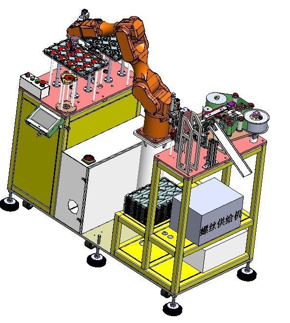 PCB board bracket automatic assembly machine 3D model_3