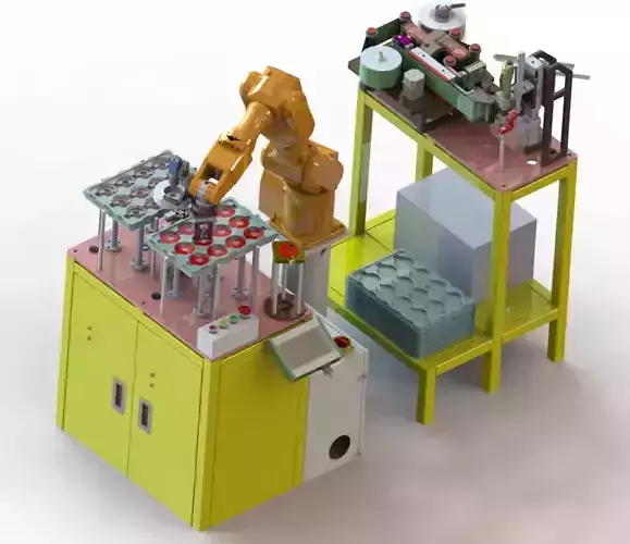 PCB board bracket automatic assembly machine 3D model