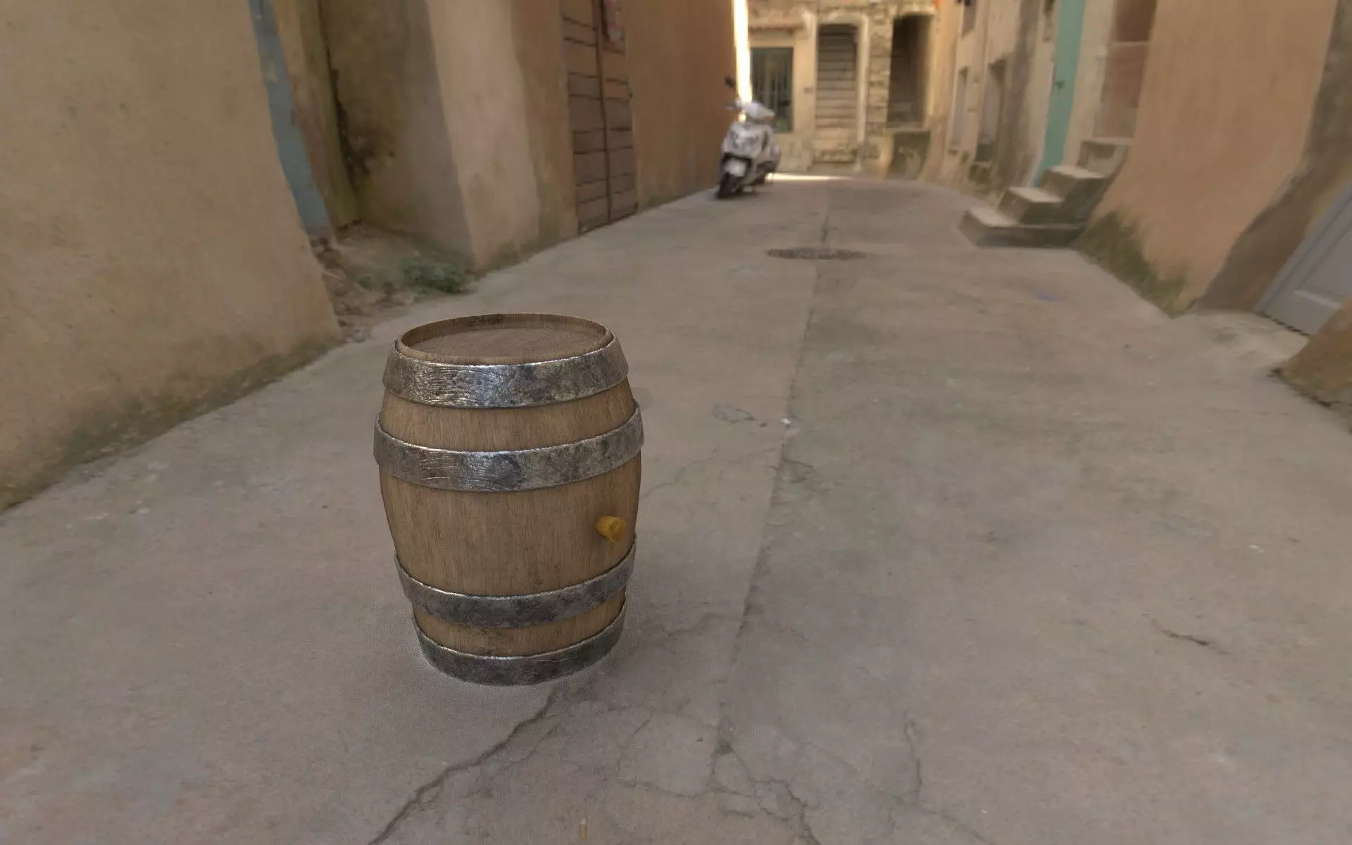 wood barrel Free 3D model