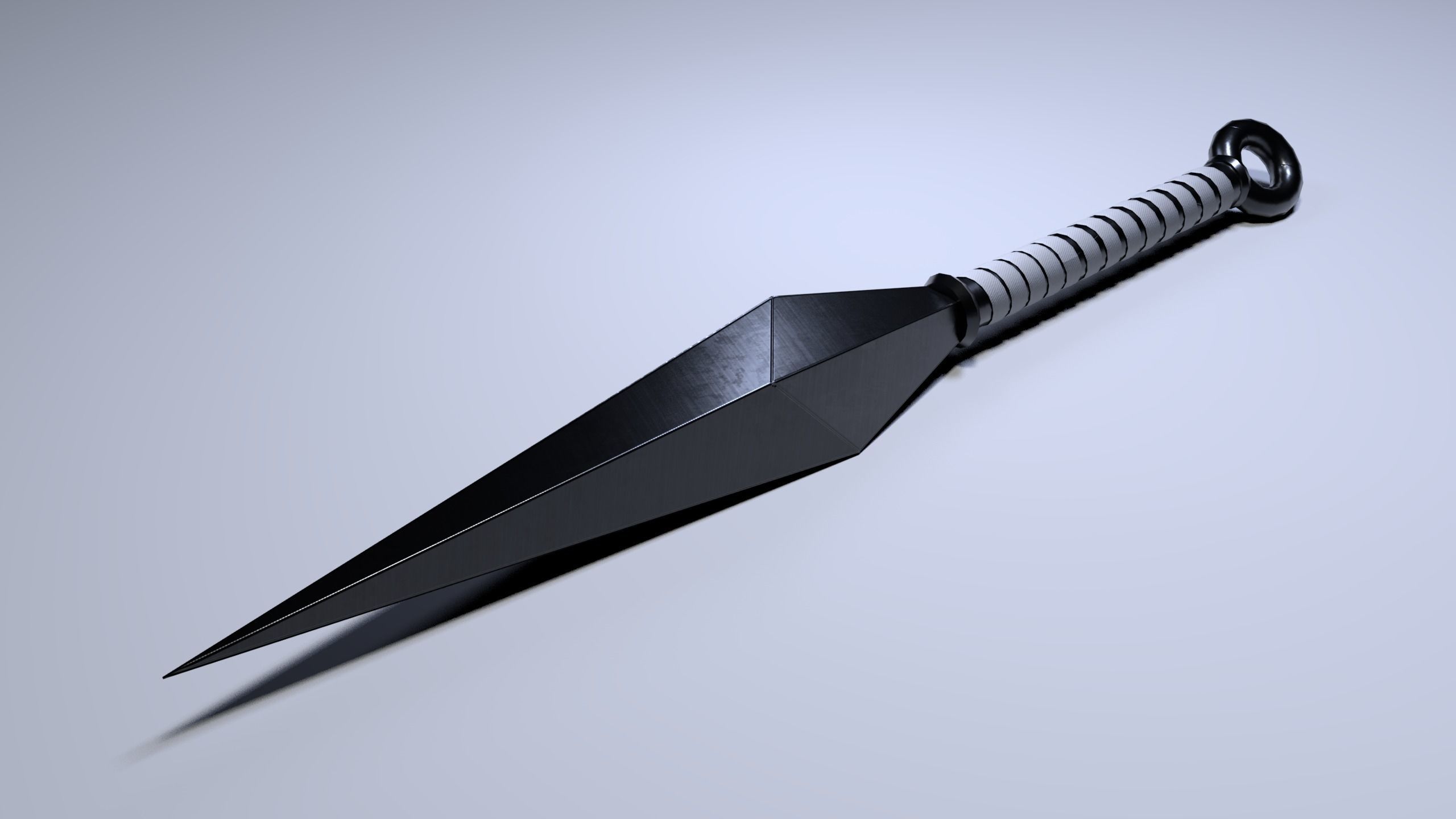 Kunai ninja from naruto Low-poly 3D model_2
